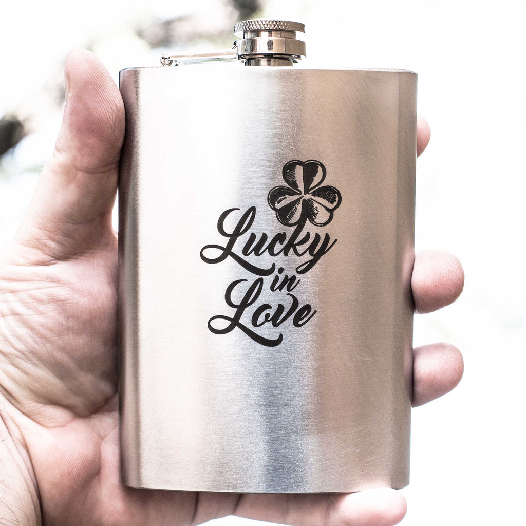 8oz Clover - Lucky in Love Stainless Steel Flask