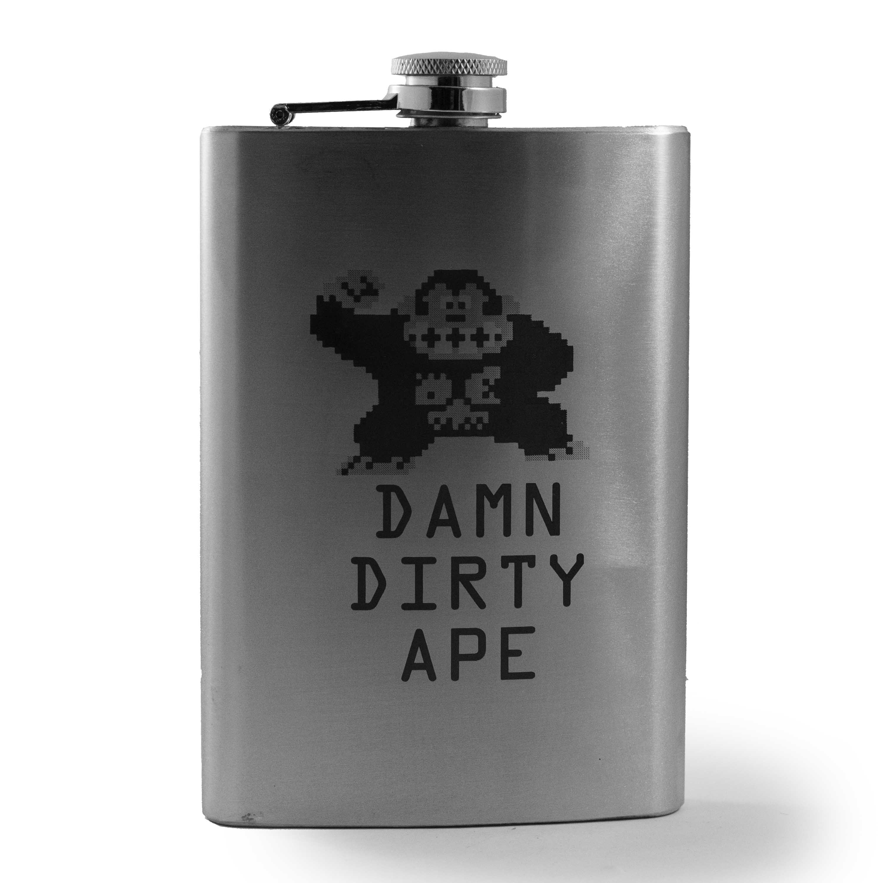 8oz Damn Dirty Ape Stainless Steel Flask