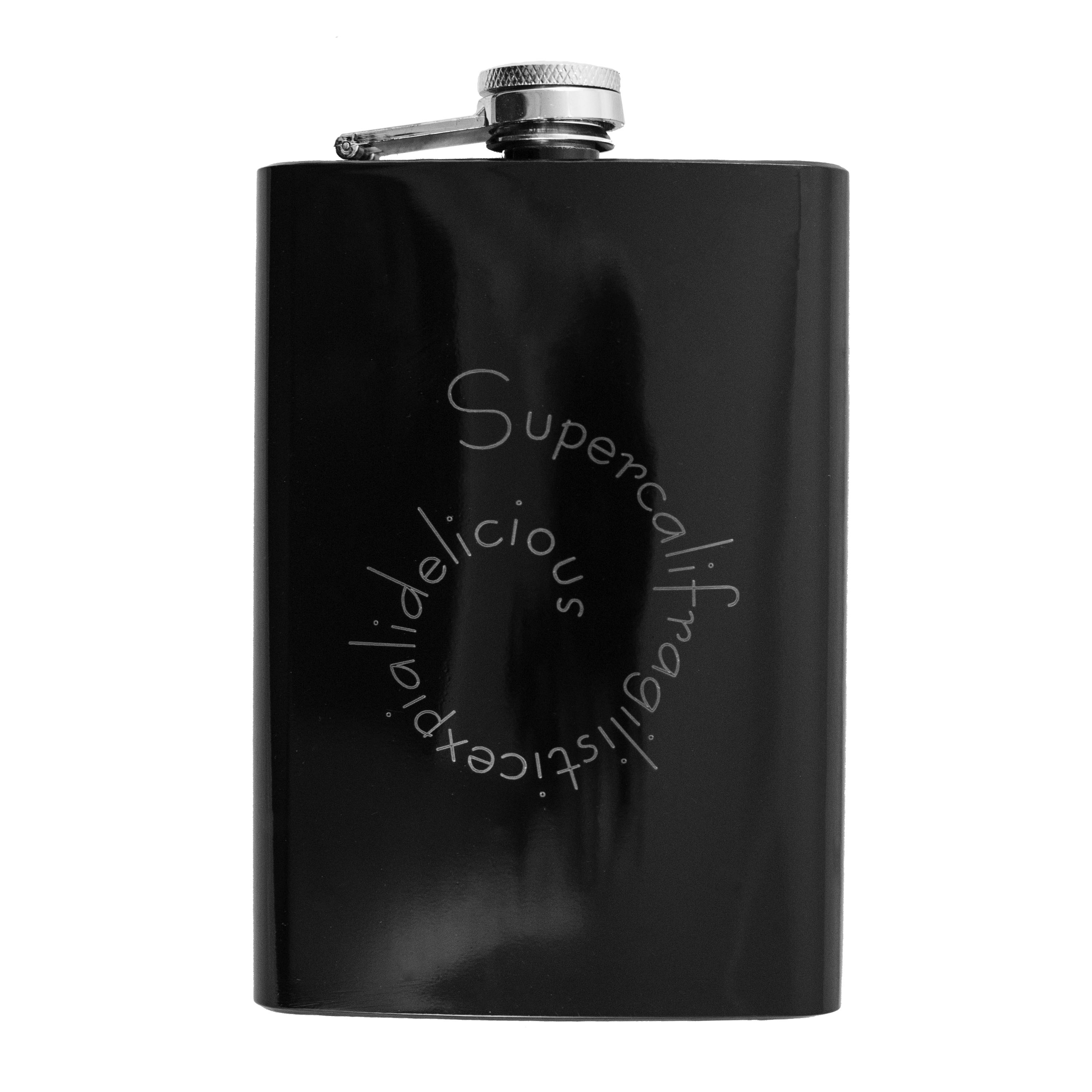 8oz Delicious Black Flask