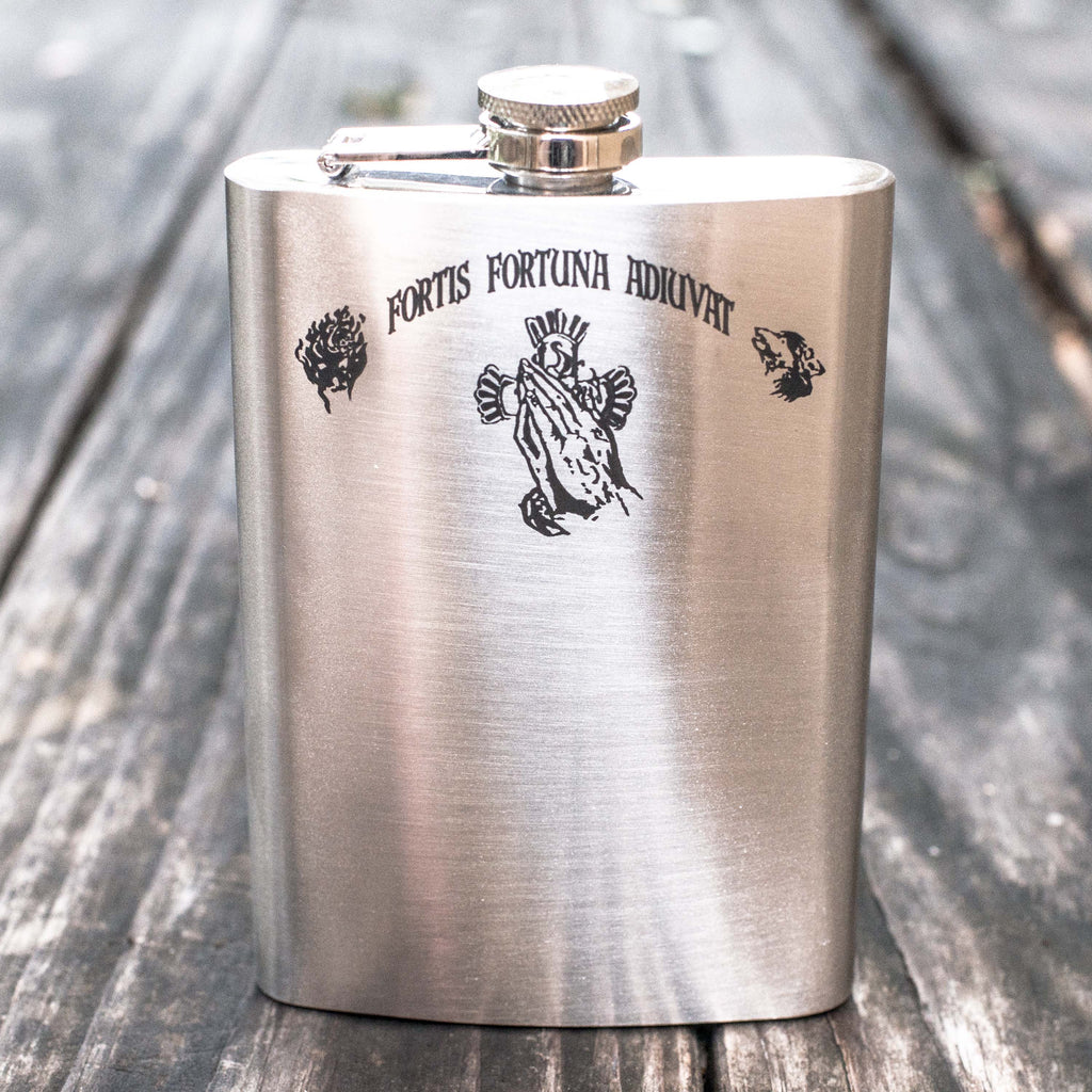 8oz Fortis Fortuna Adiuvat Stainless Steel Flask