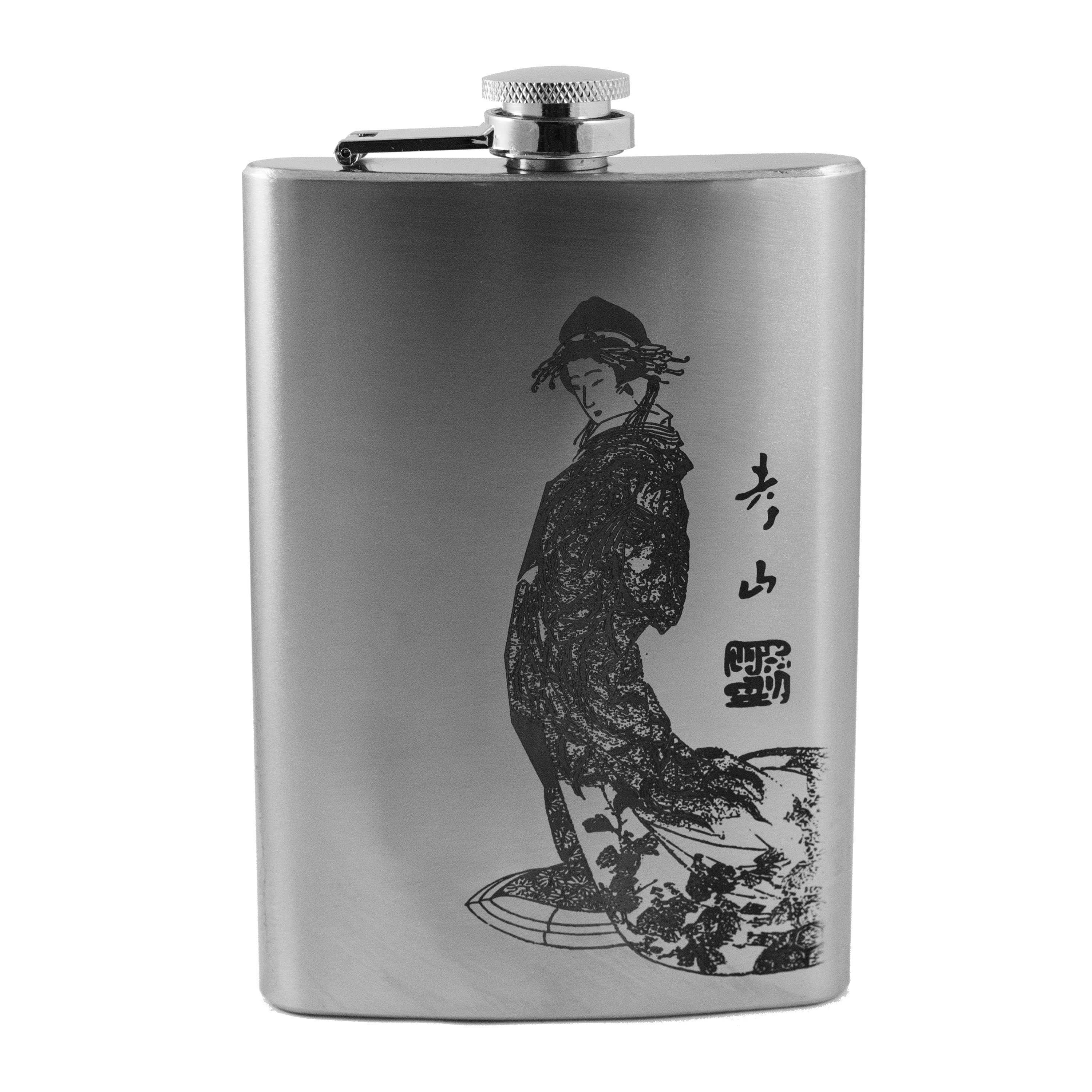 8oz Geisha V2 Stainless Steel Flask