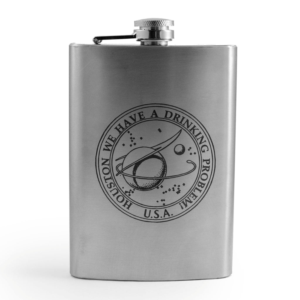 8oz Houston We Have a Drinking Problem Stainless Steel Flask