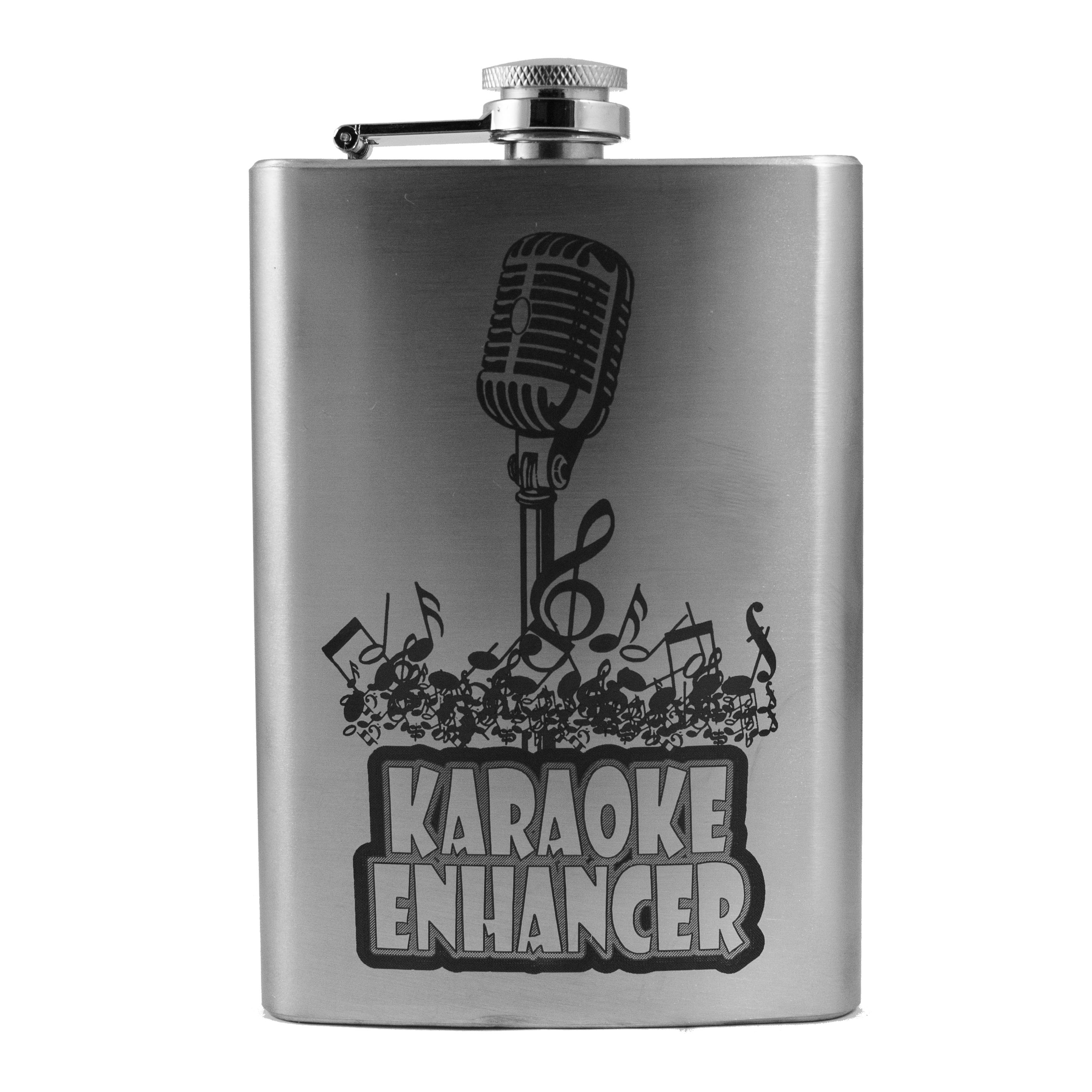 8oz Karaoke Enhancer Stainless Steel Flask