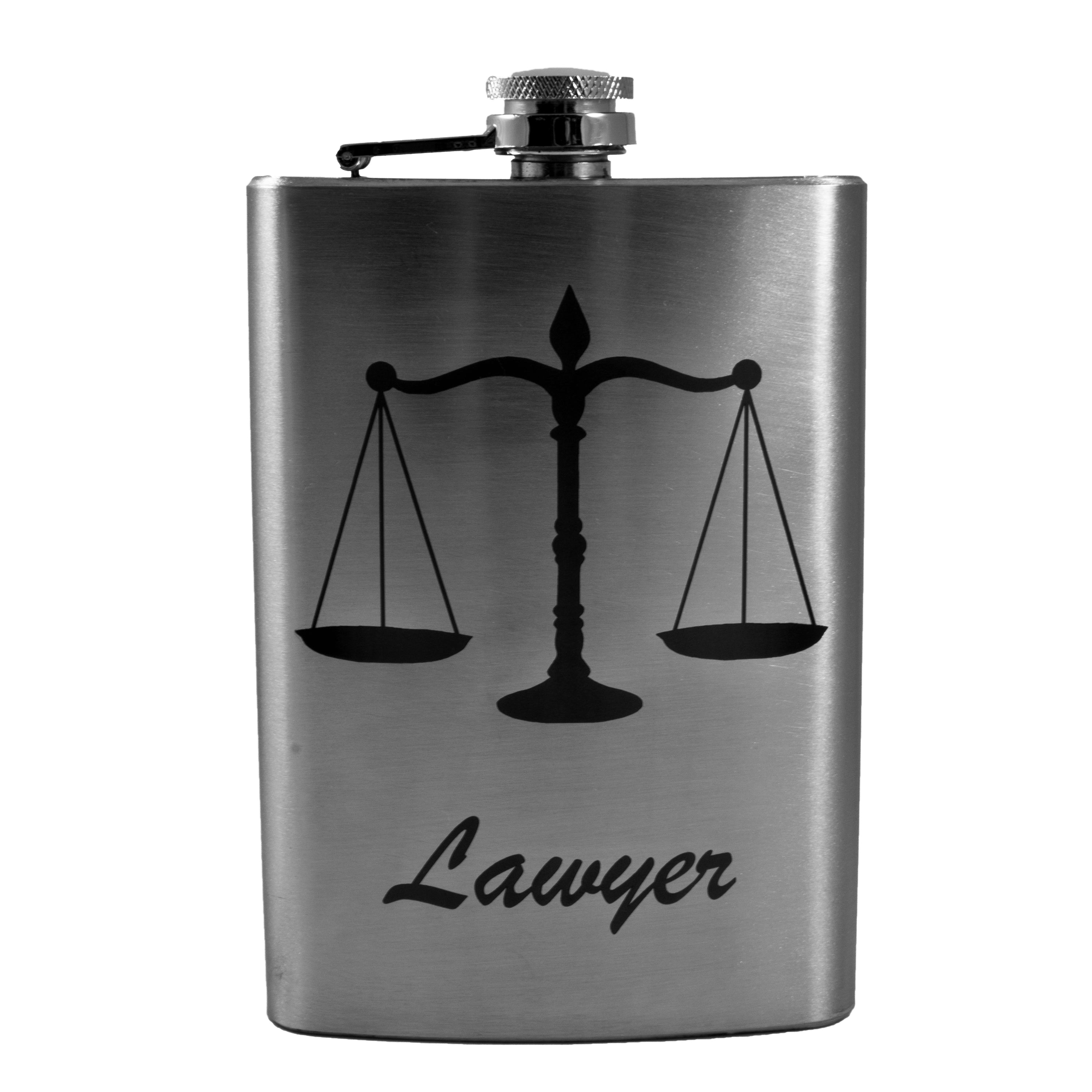 8oz Lawyer Stainless Steel Flask