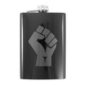 8oz Power Fist Black Flask