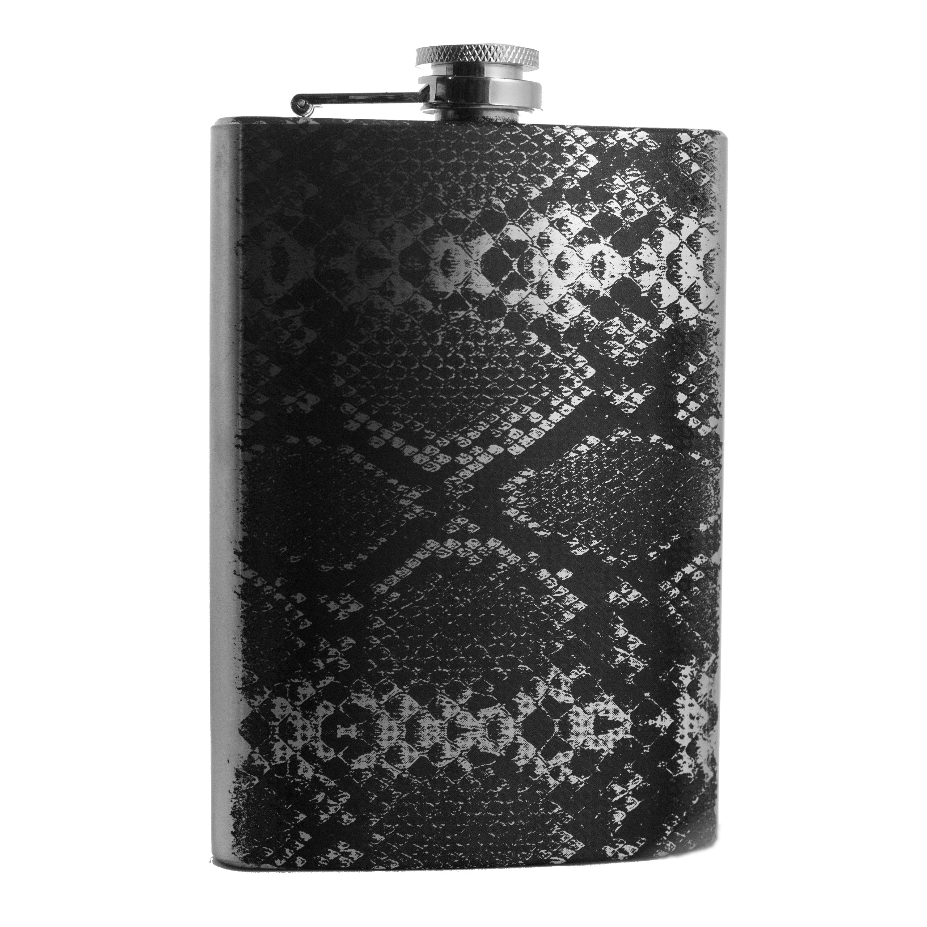 8oz Rattlesnake Stainless Steel flask