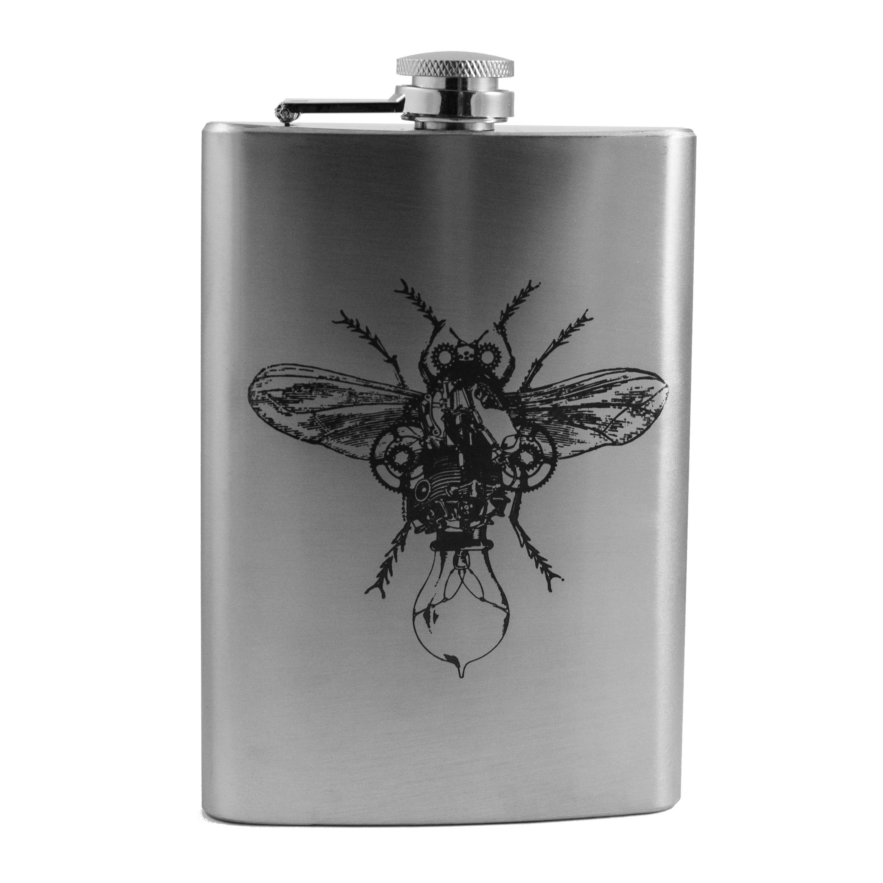 8oz Steampunk Firefly Stainless Steel Flask