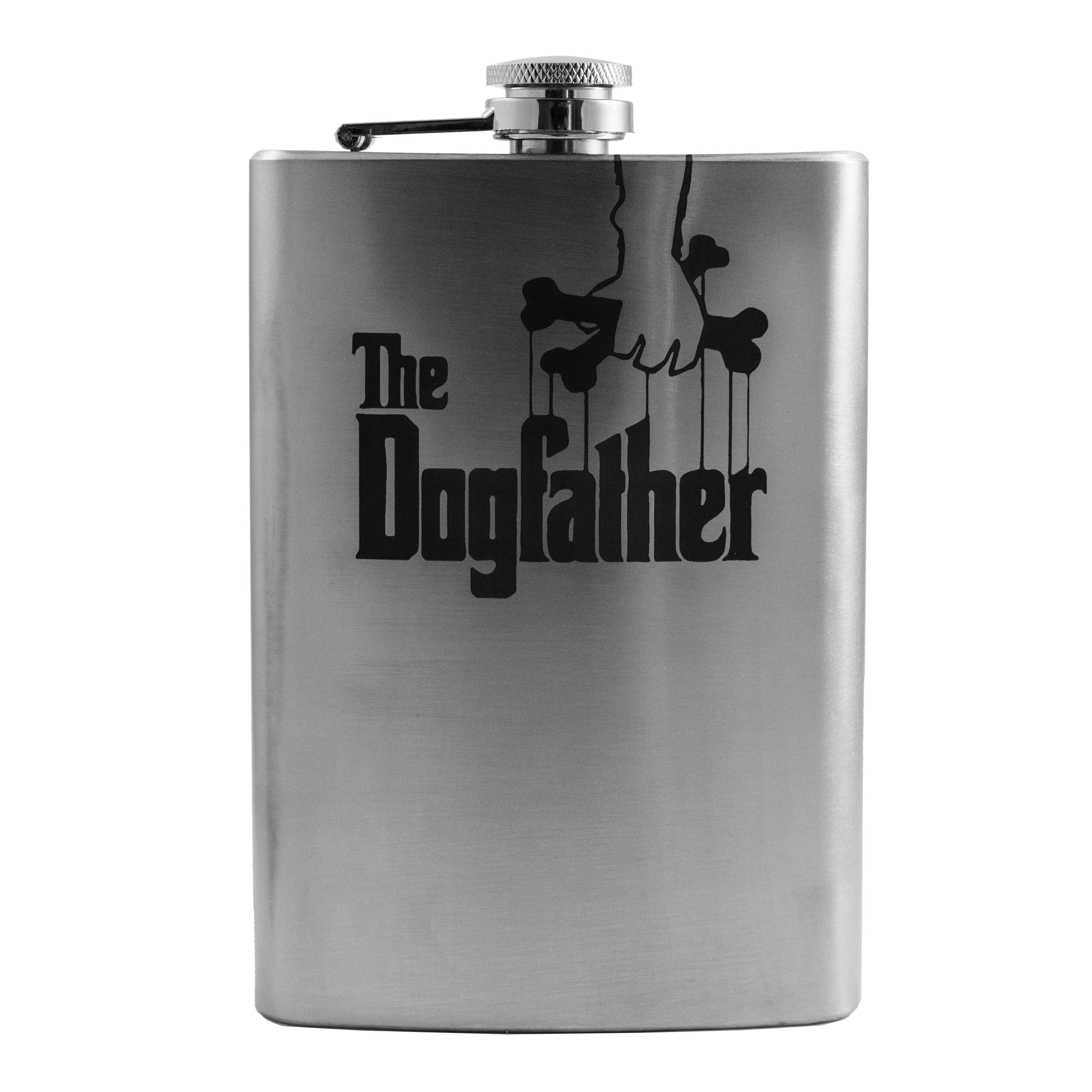 8oz The Dogfather Stainless Steel Flask