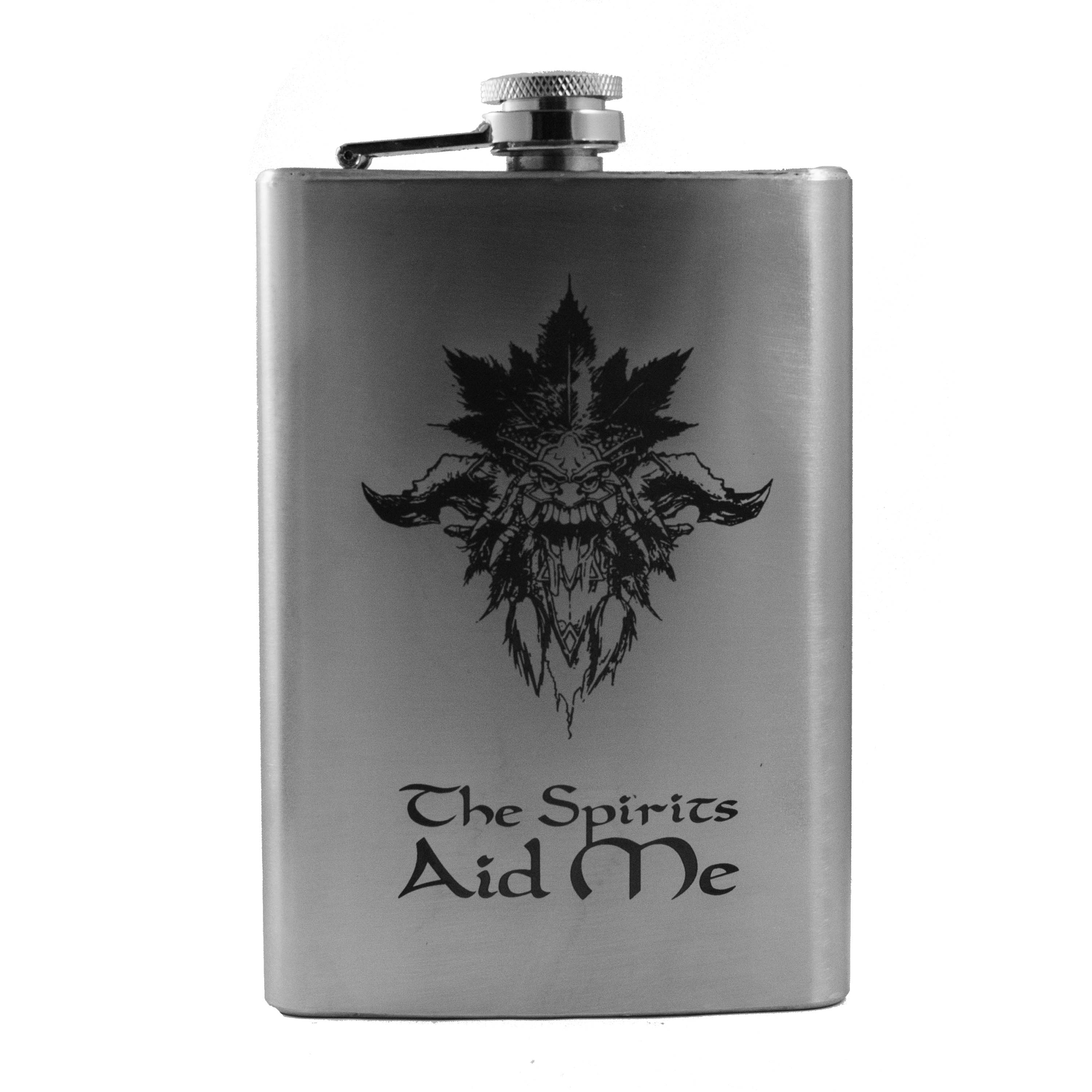 8oz The Spirits Aid Me Stainless Steel Flask