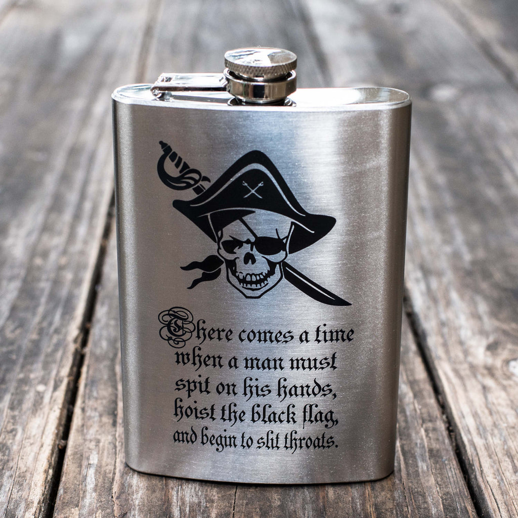 8oz There Comes a Time Stainless Steel Flask