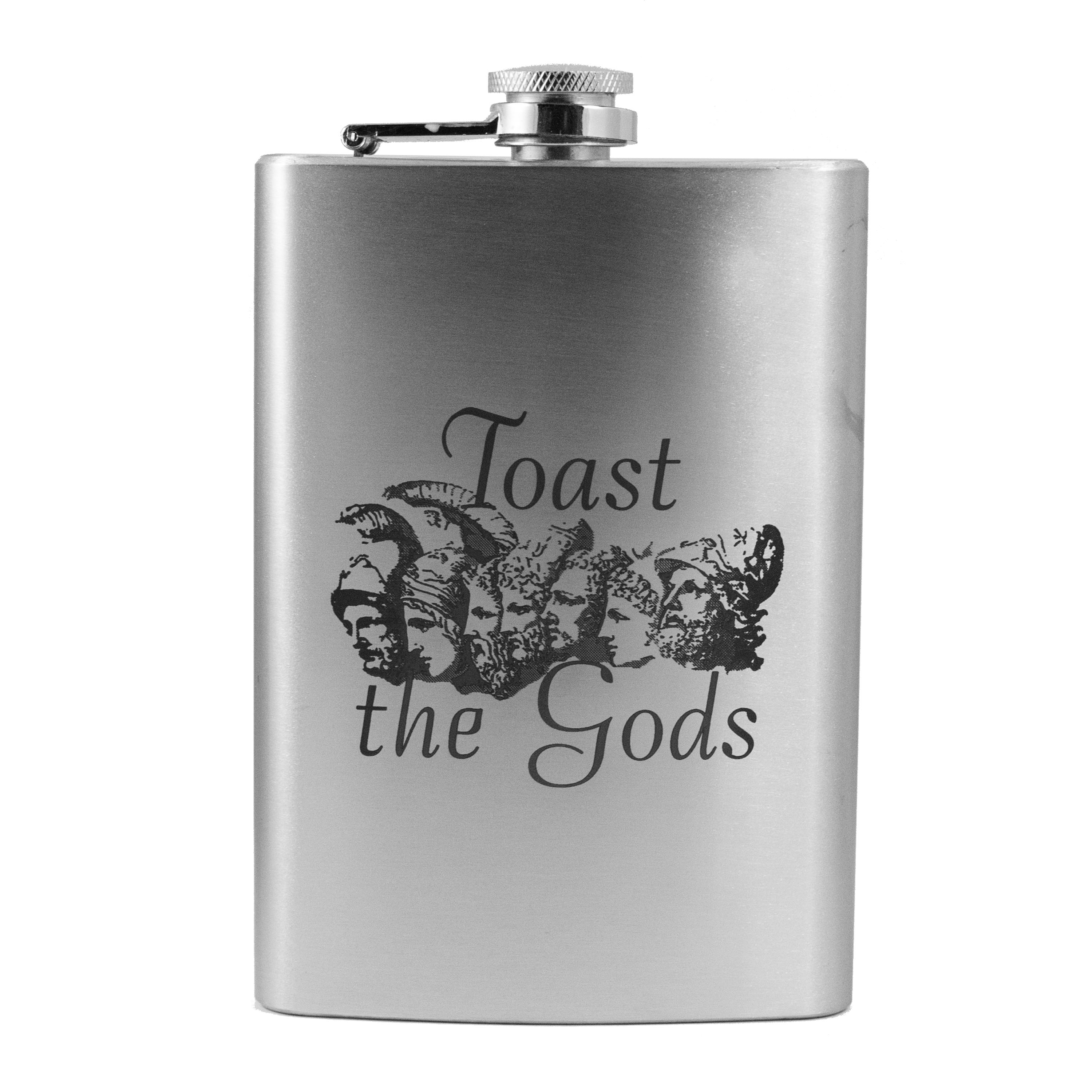 8oz Toast the Gods Stainless Steel Flask
