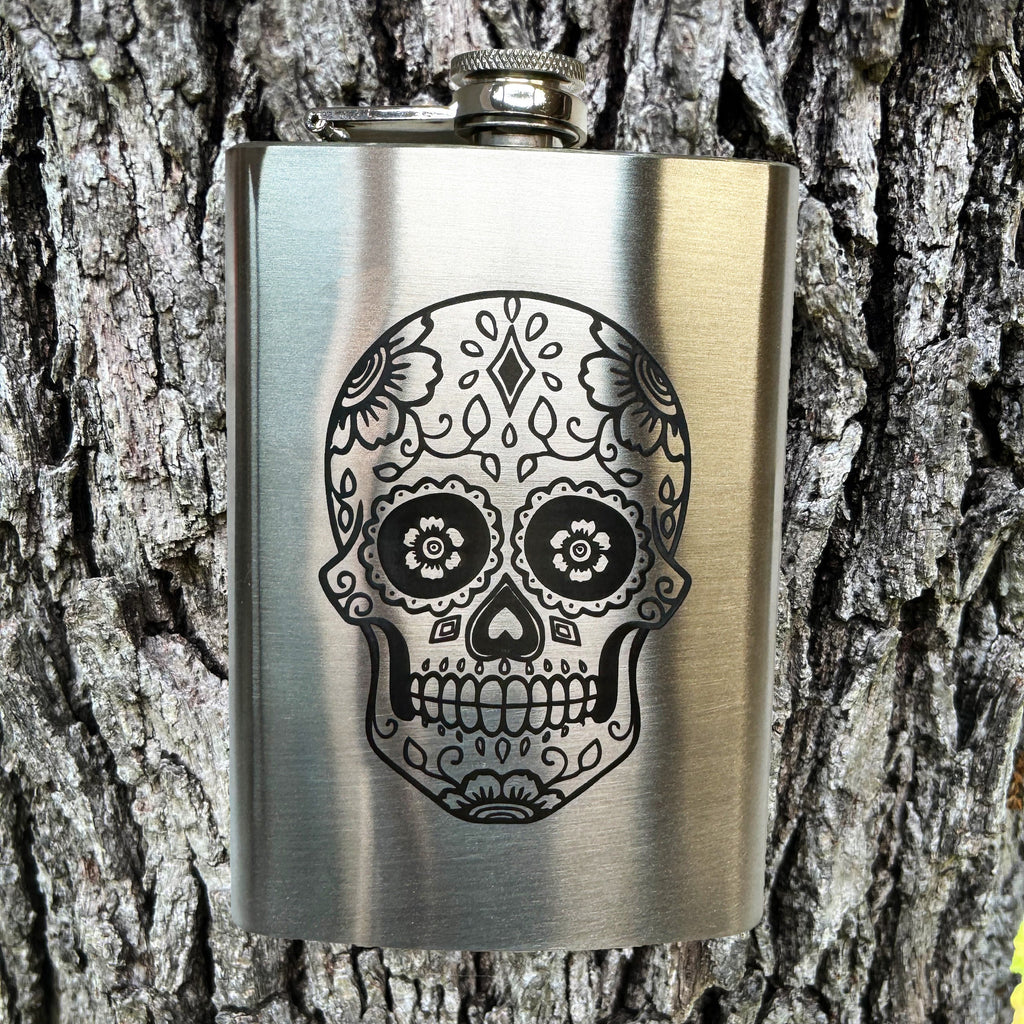 8oz sugar skull Stainless Steel flask