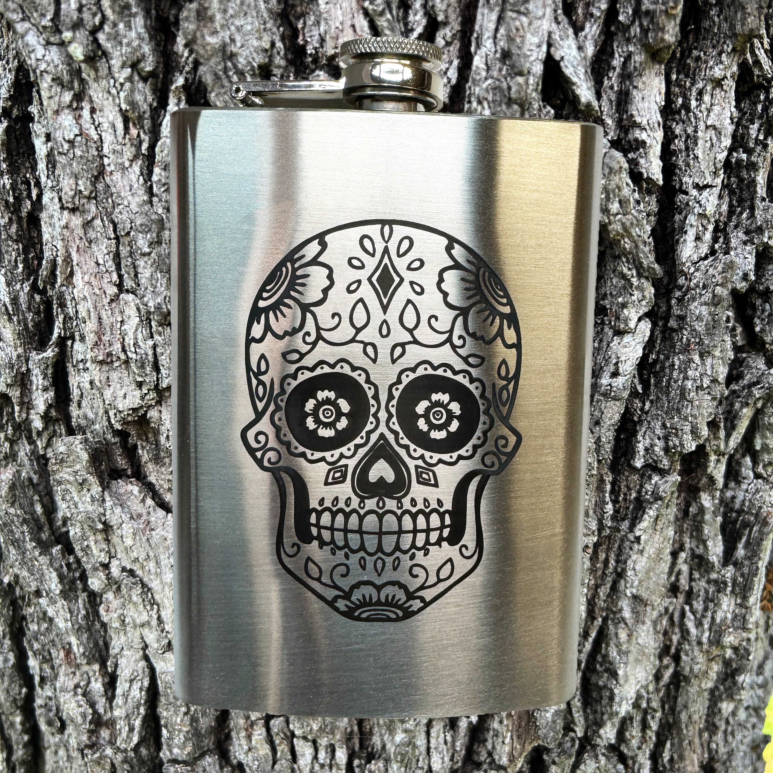 8oz sugar skull Stainless Steel flask