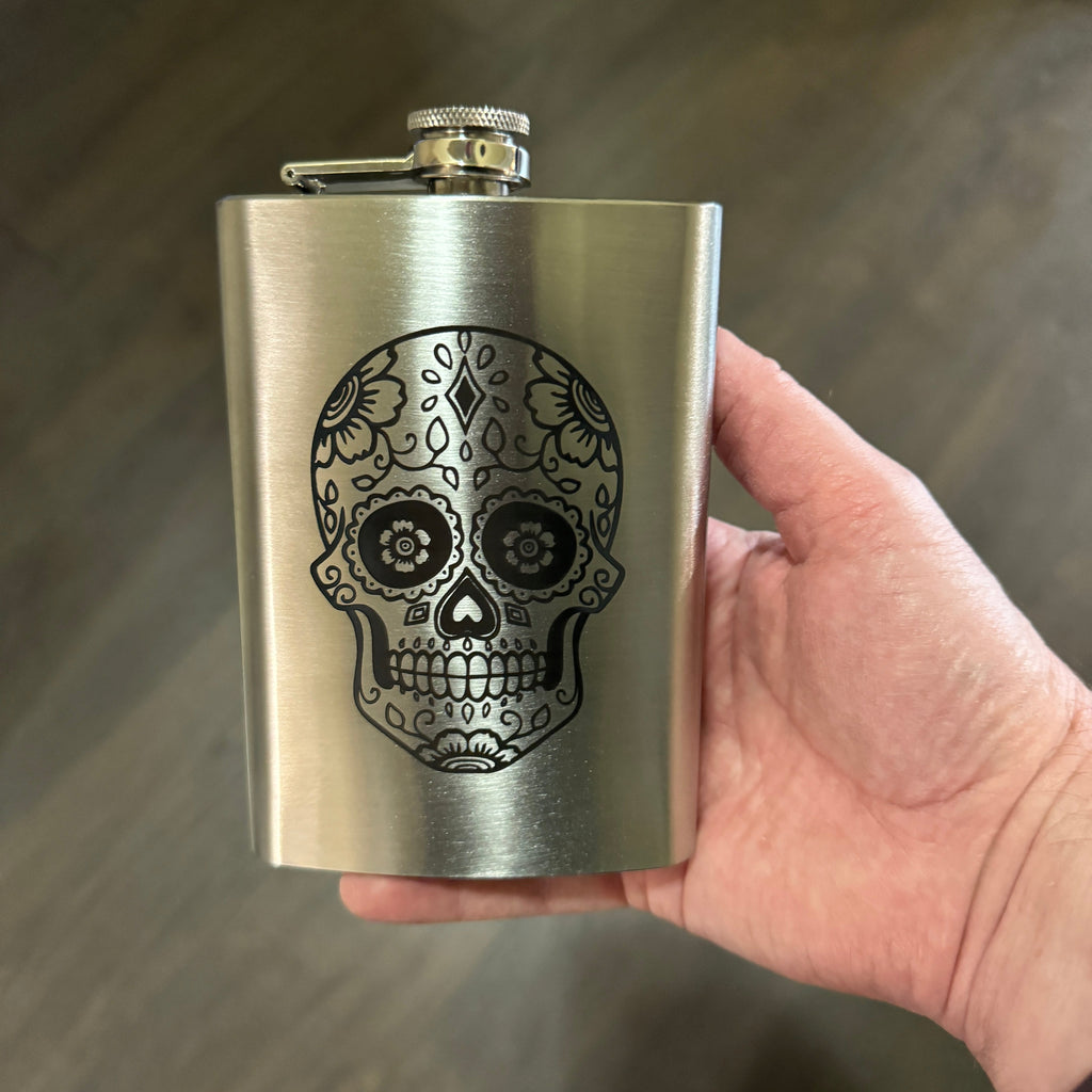 8oz sugar skull Stainless Steel flask