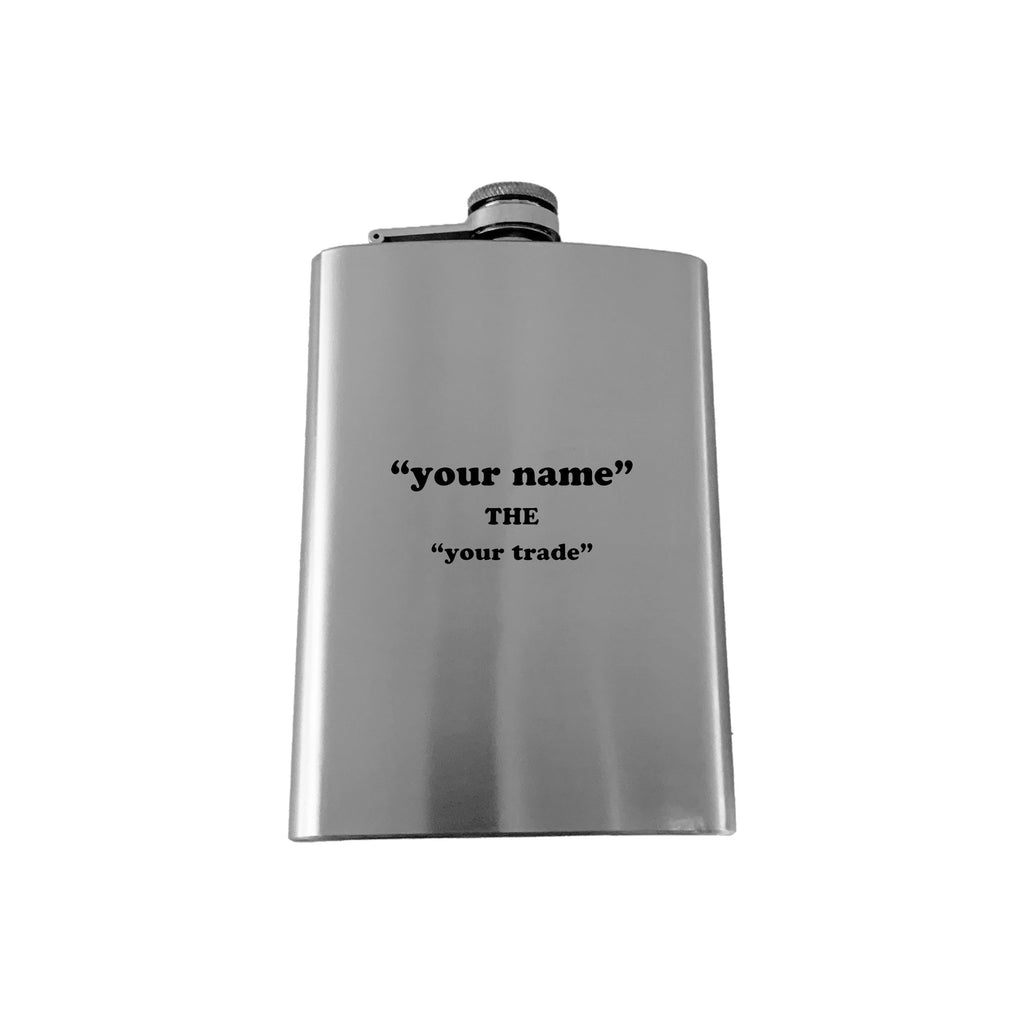 8oz PERSONALIZED Joe the Electrician Plumber Flask