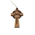 Best Aunt Ever Celtic Cross - Cedar Ornament