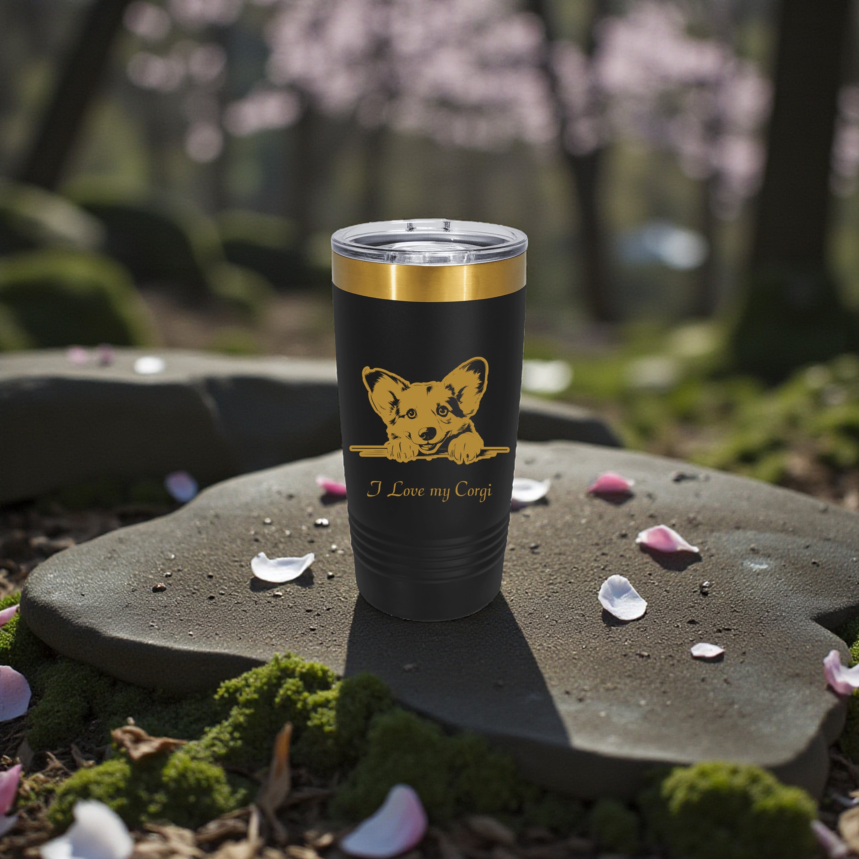 20oz Tumbler - CUSTOM - I love my Corgi