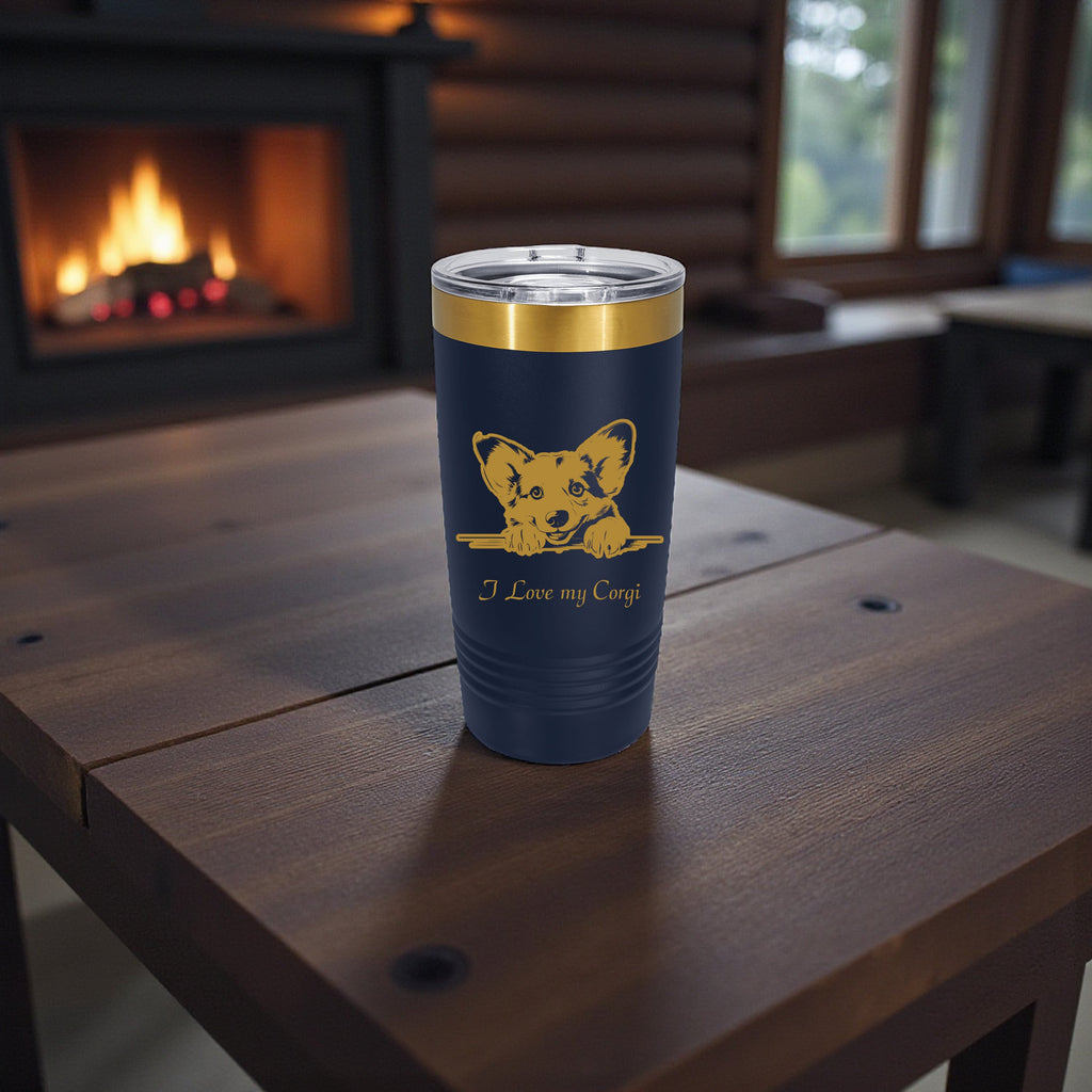 20oz Tumbler - CUSTOM - I love my Corgi