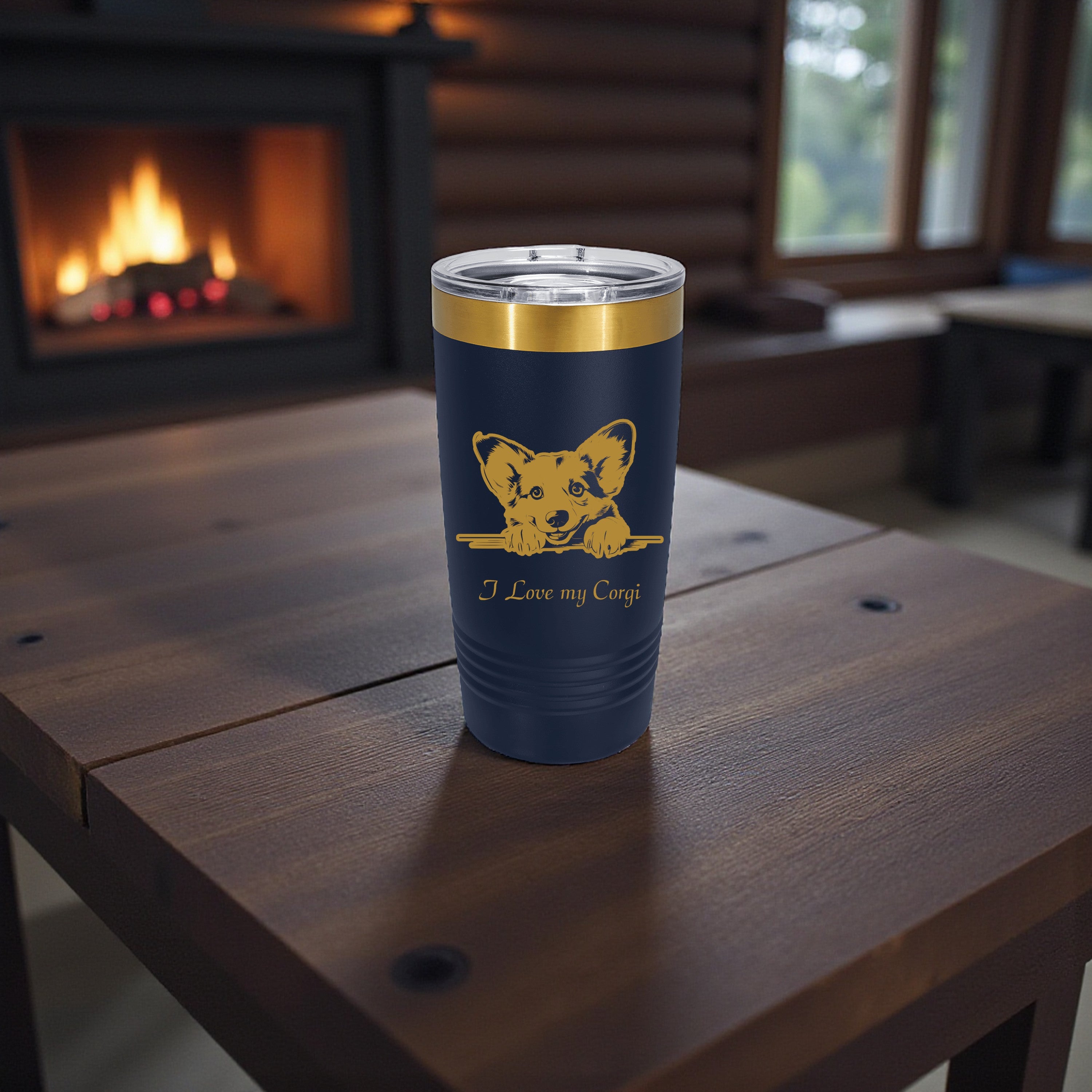 20oz Tumbler - CUSTOM - I love my Corgi