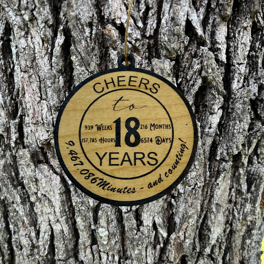 Ornament CUSTOM - Cheers to 18 Years