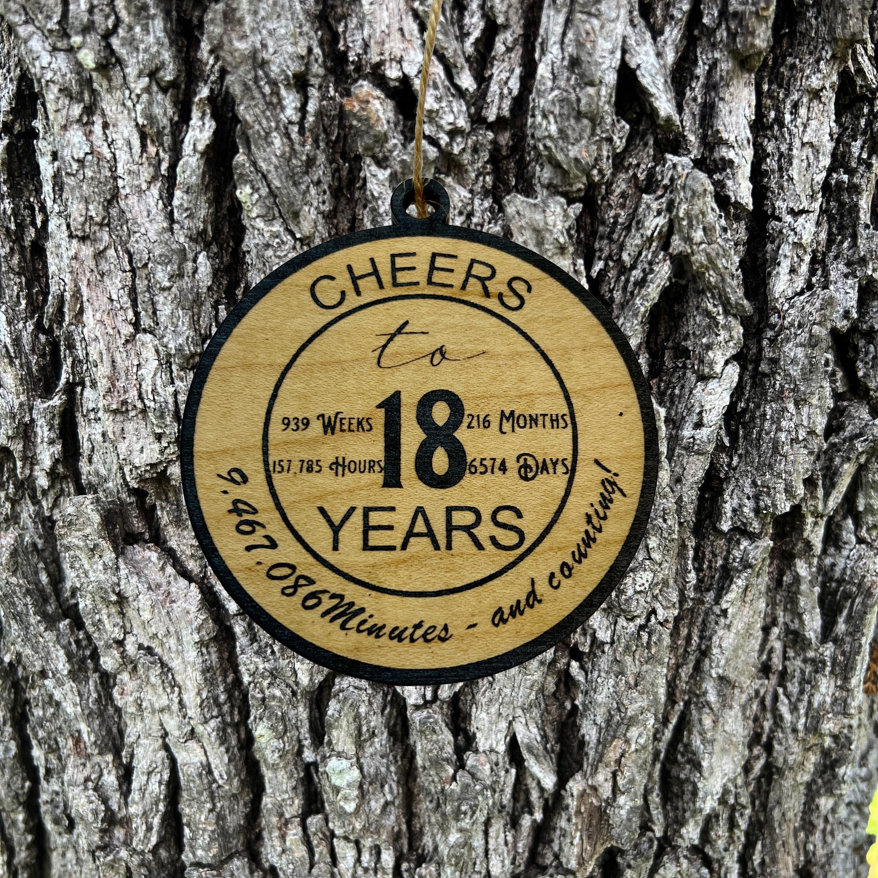 Ornament CUSTOM - Cheers to 18 Years