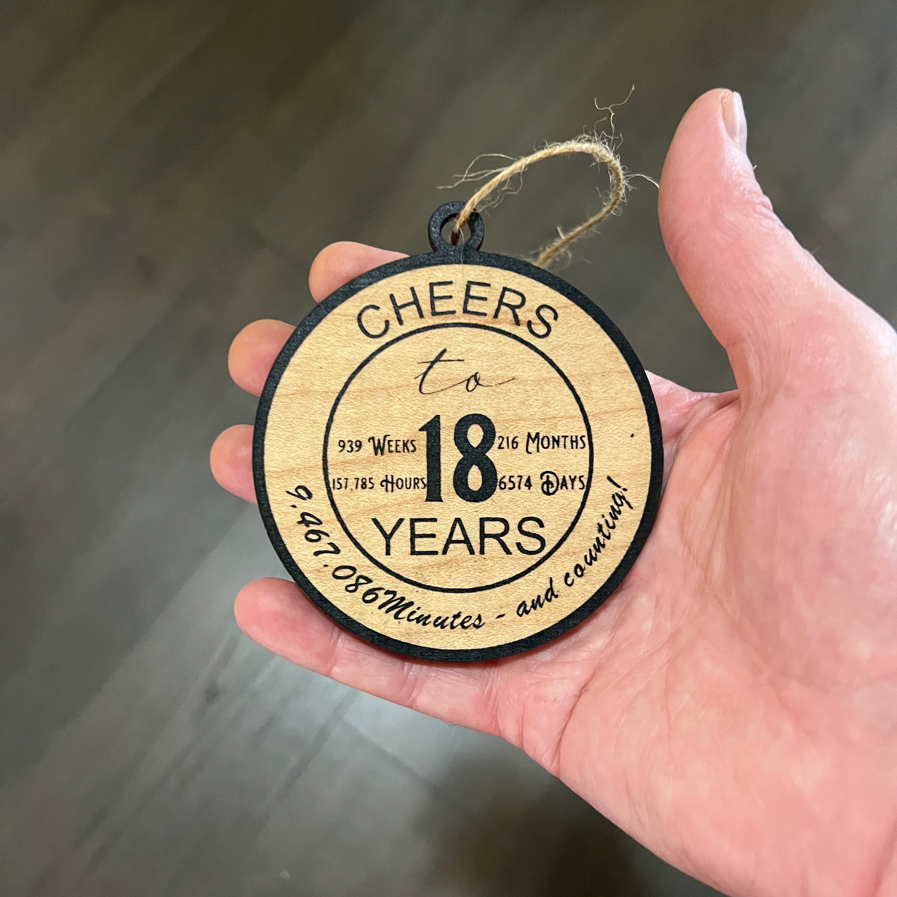 Ornament CUSTOM - Cheers to 18 Years
