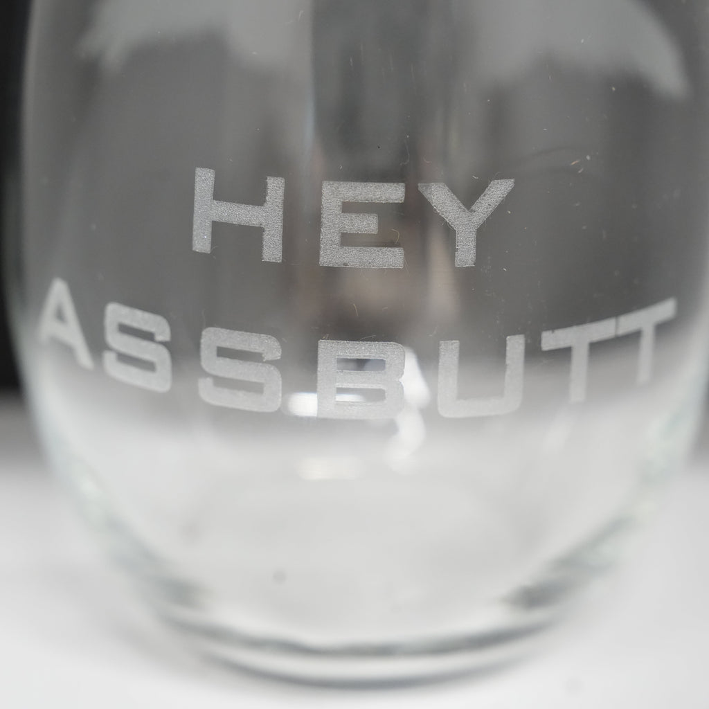 15oz Stemless Wine Glass -   Hey assbut