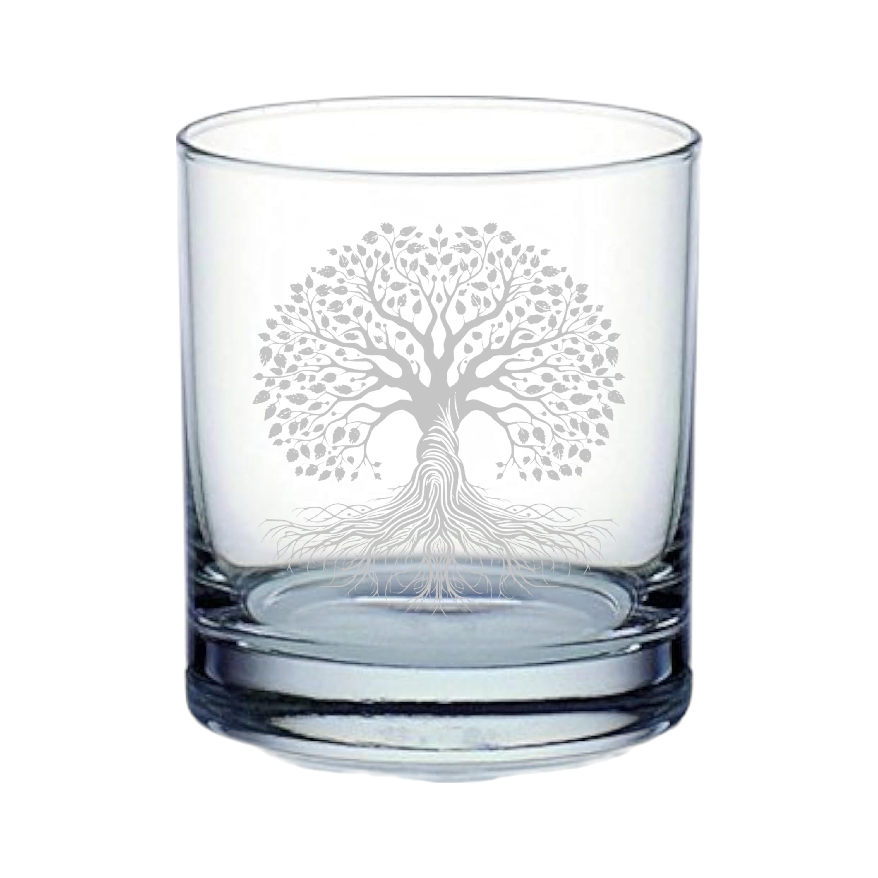 Rocks Glass - Celtic Tree of Life - Double Old Fashioned