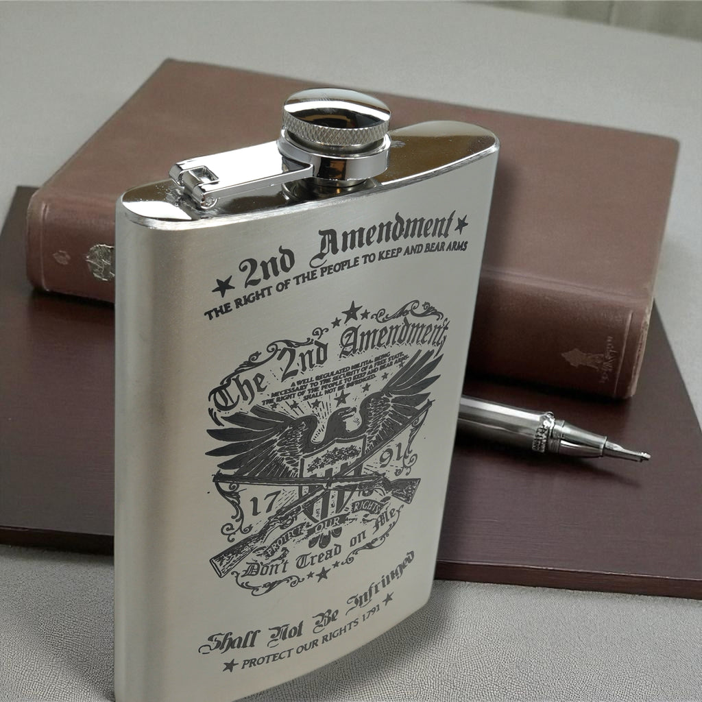 8oz - Stainless Steel - 2nd Amendment