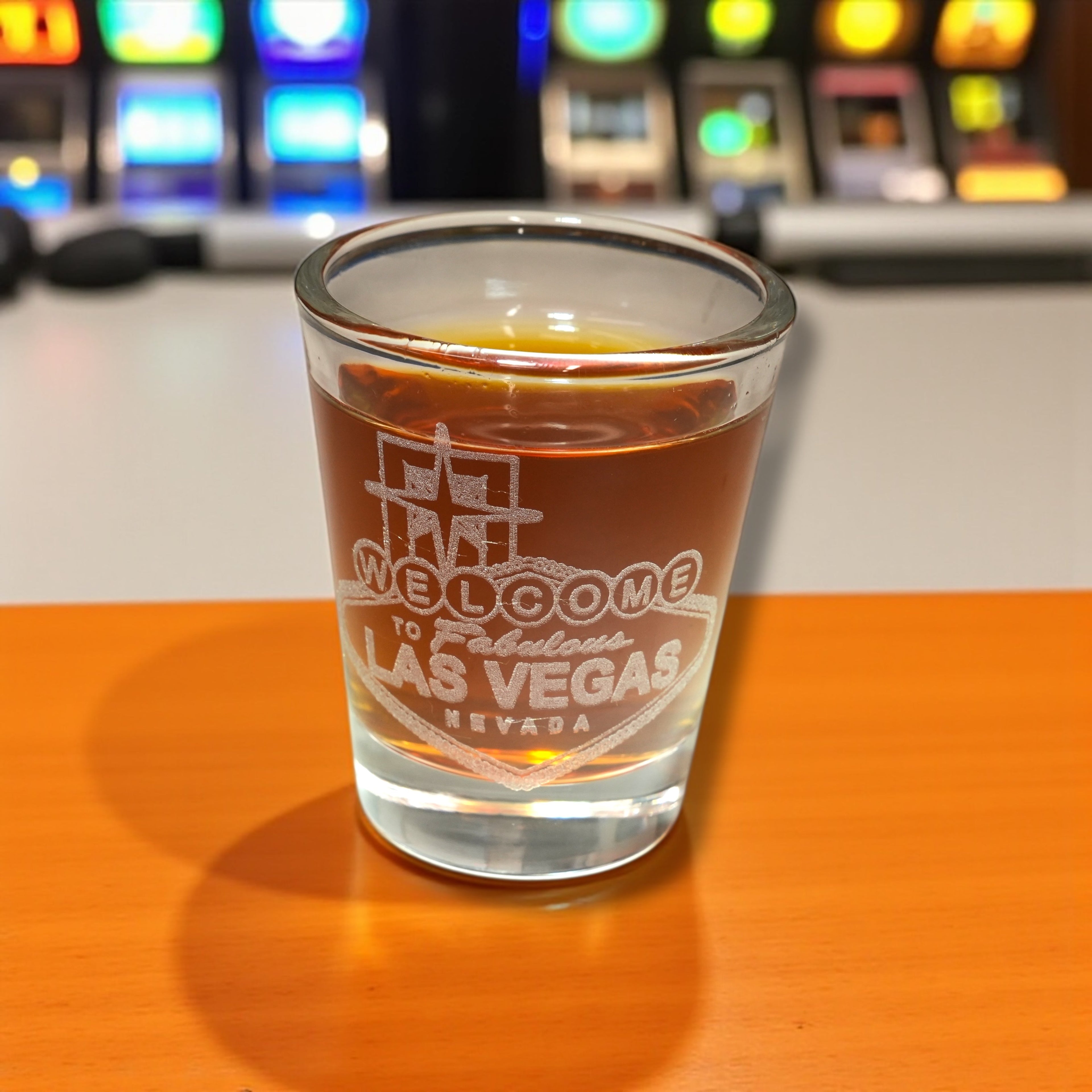 2oz Welcome to Las Vegas Shotglass LASER