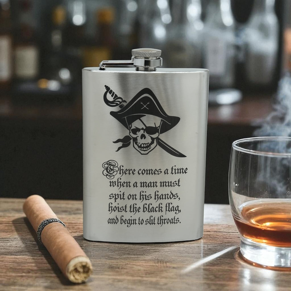 8oz There Comes a Time Stainless Steel Flask