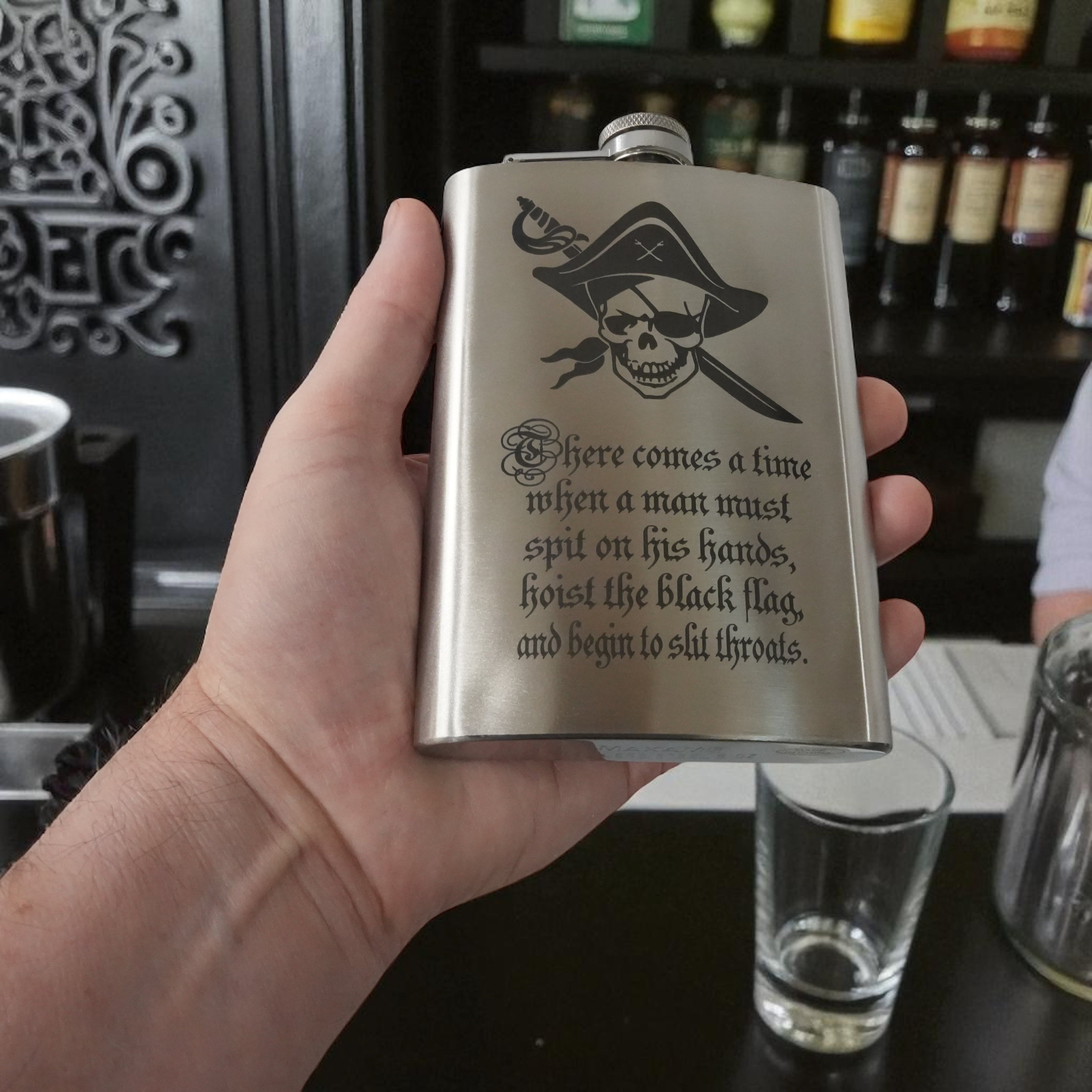 8oz There Comes a Time Stainless Steel Flask