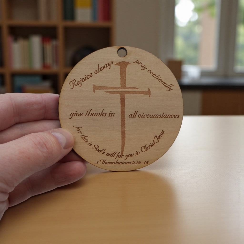 Ornament - CUSTOM - 1 Thessalonians 5:16-18 Bible verse