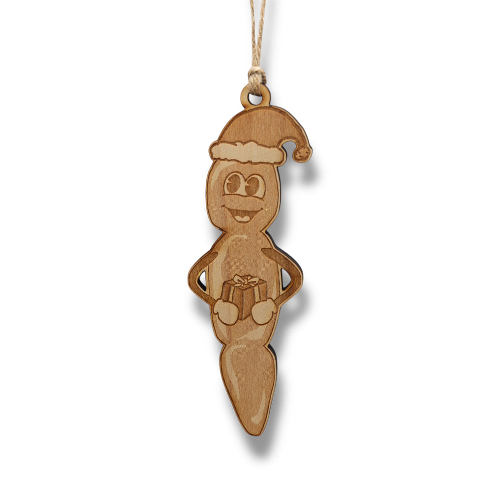Ornament - Howdy Ho - Raw Wood 2x5in