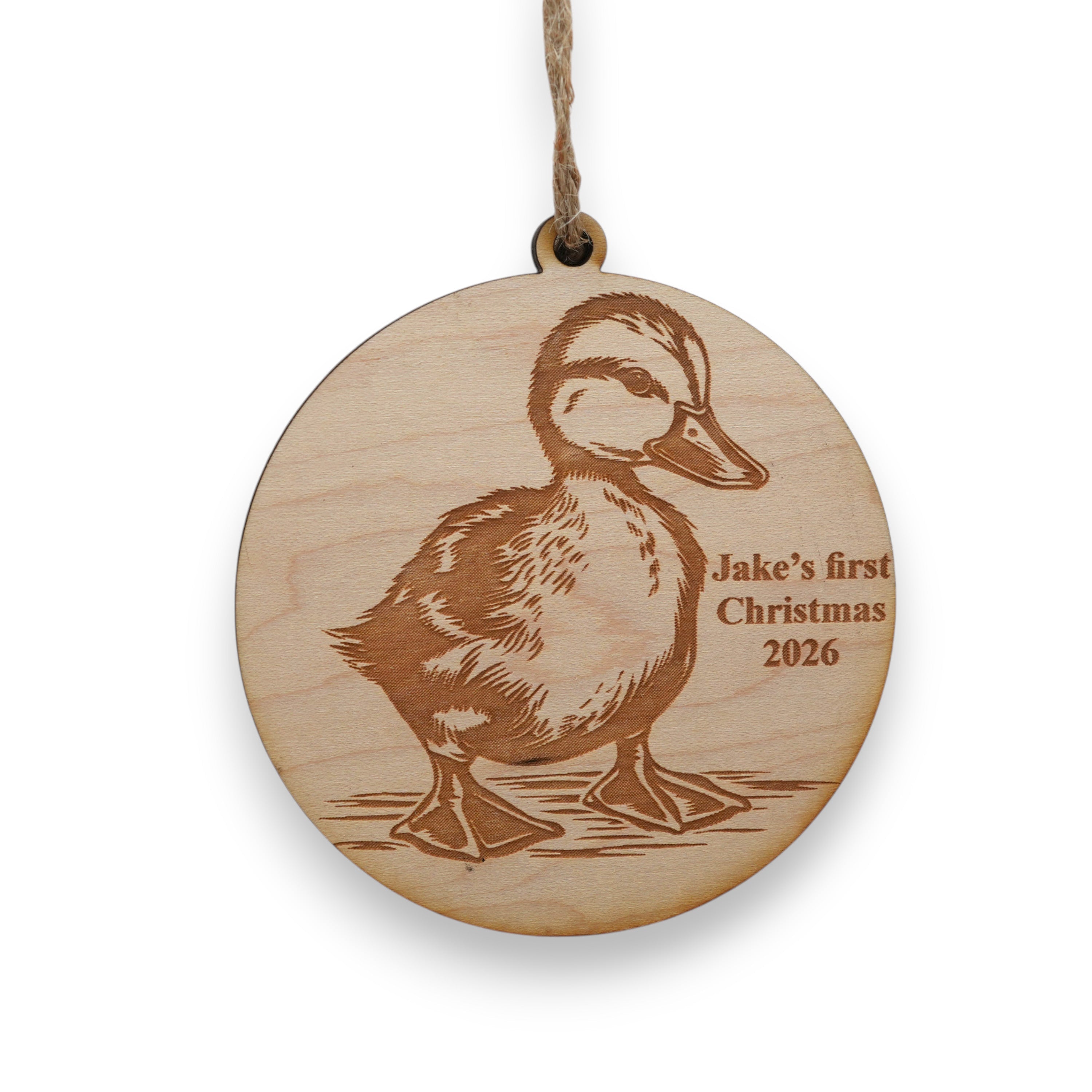 Ornament - Animals - PERSONALIZED - Raw Wood