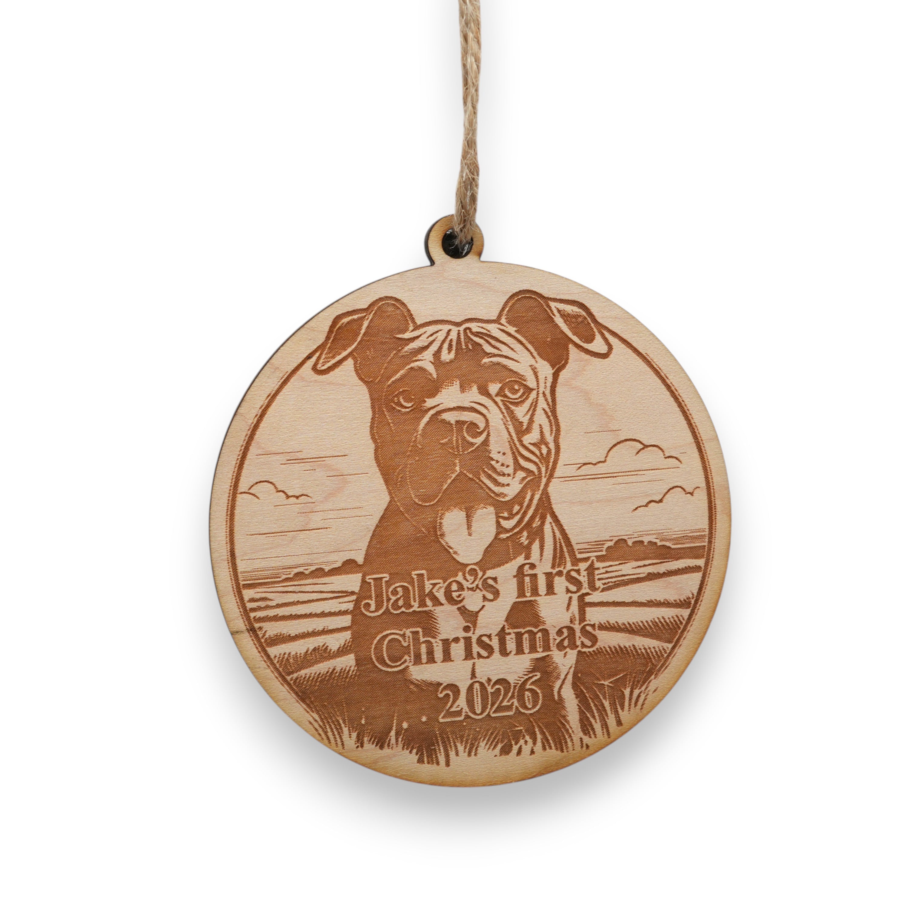 Ornament - Animals - PERSONALIZED - Raw Wood