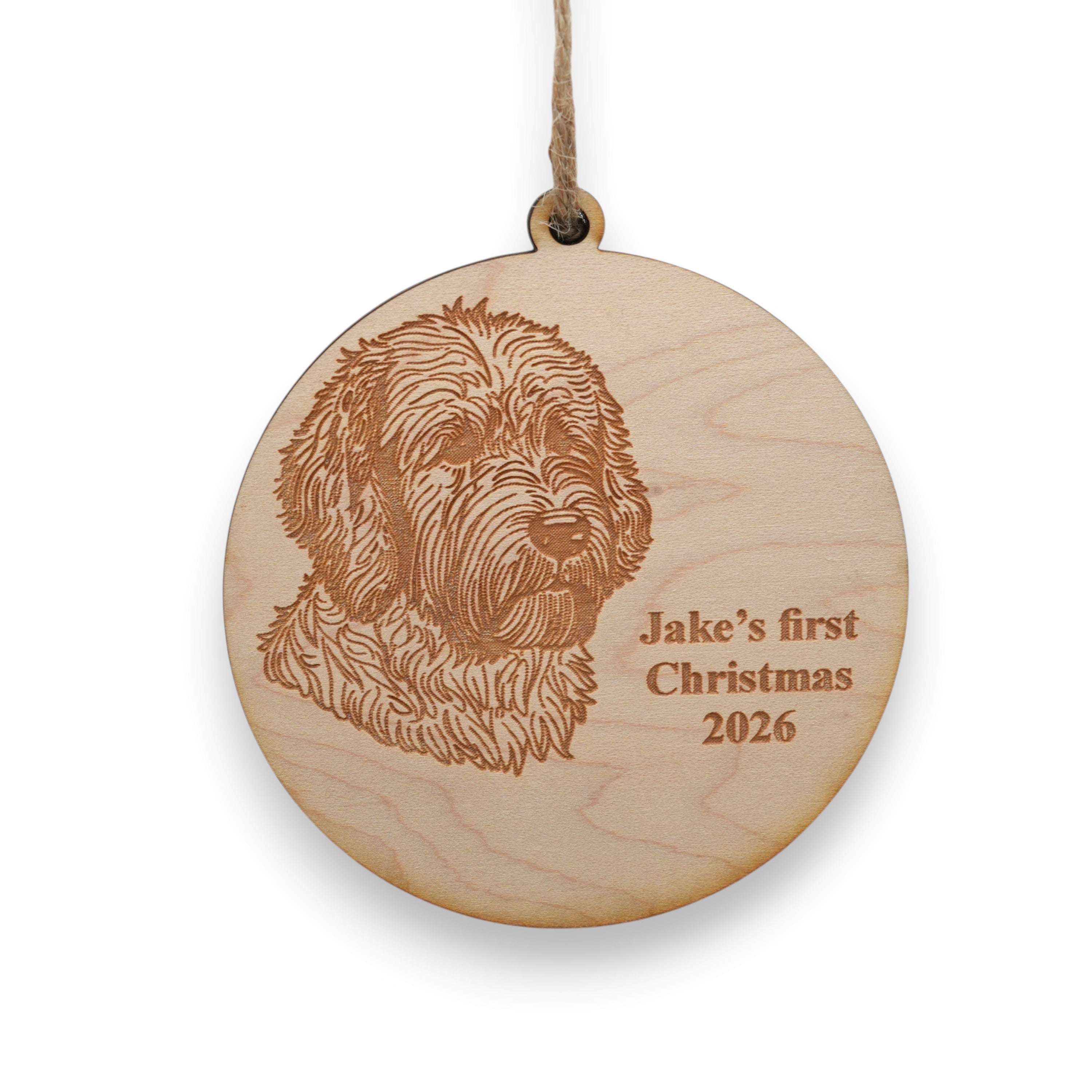 Ornament - Animals - PERSONALIZED - Raw Wood