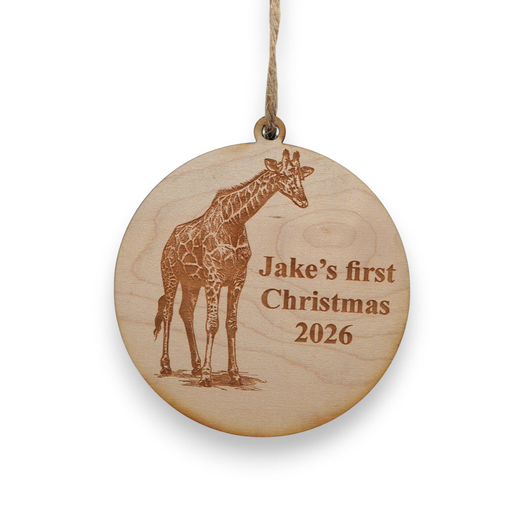 Ornament - Animals - PERSONALIZED - Raw Wood