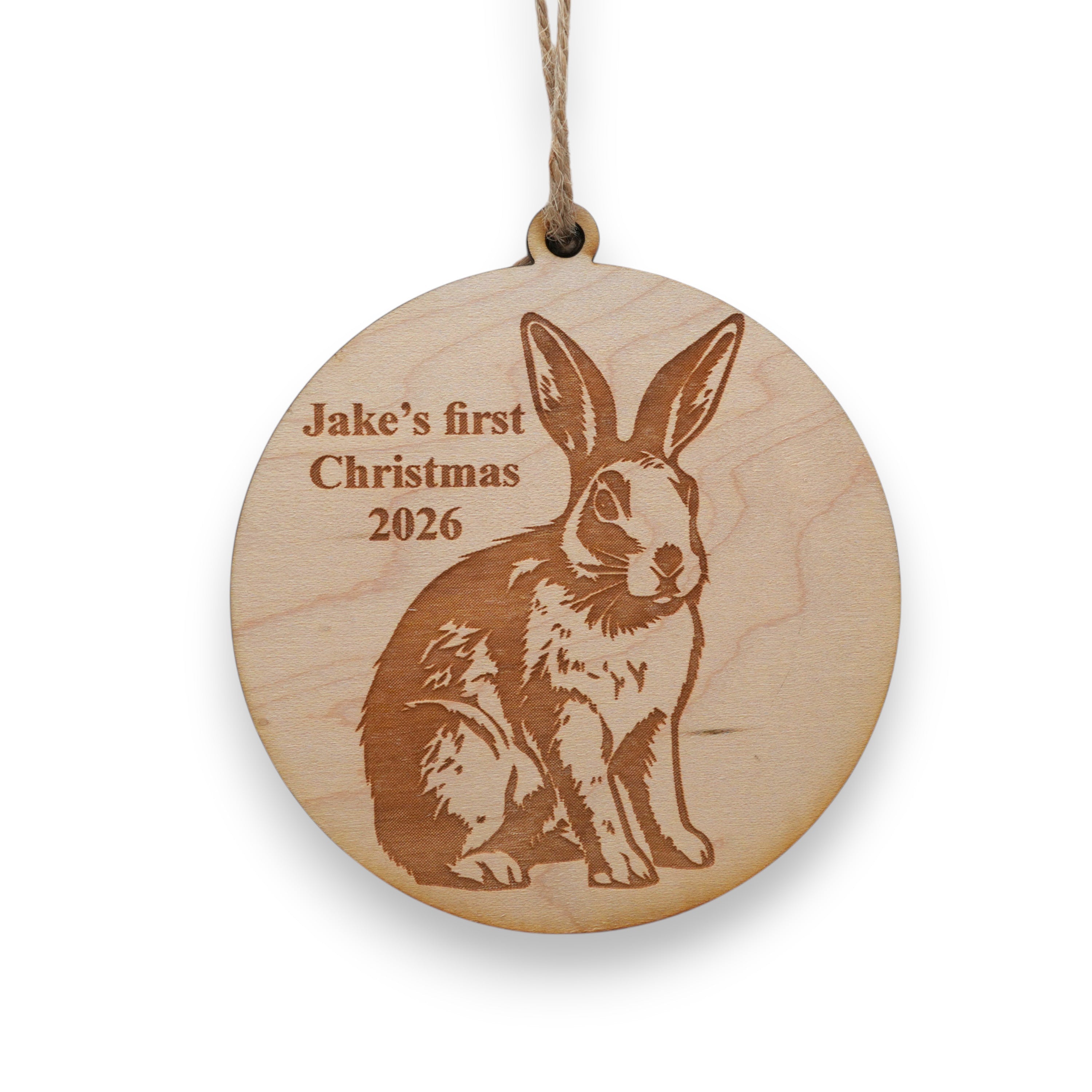 Ornament - Animals - PERSONALIZED - Raw Wood