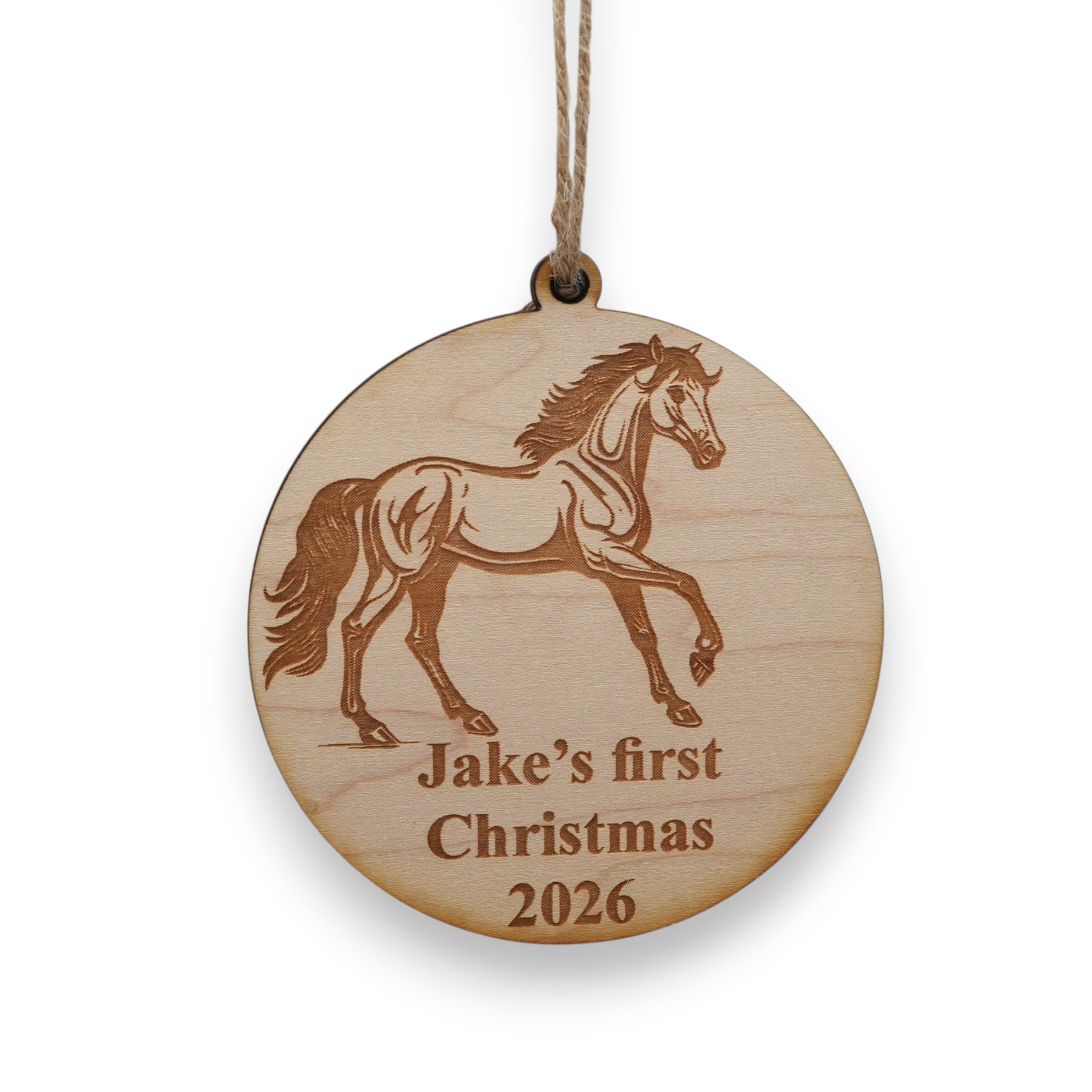 Ornament - Animals - PERSONALIZED - Raw Wood