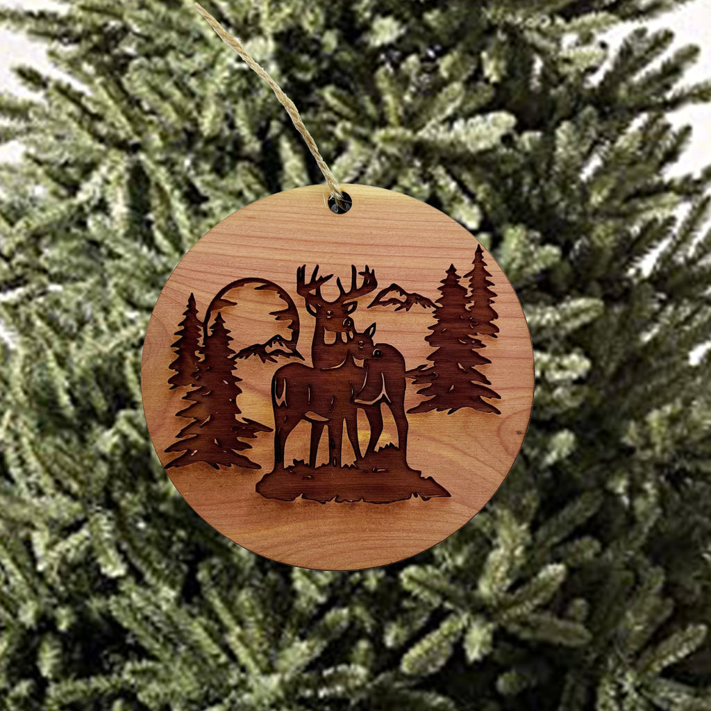 Deer Mountain - Cedar Ornament