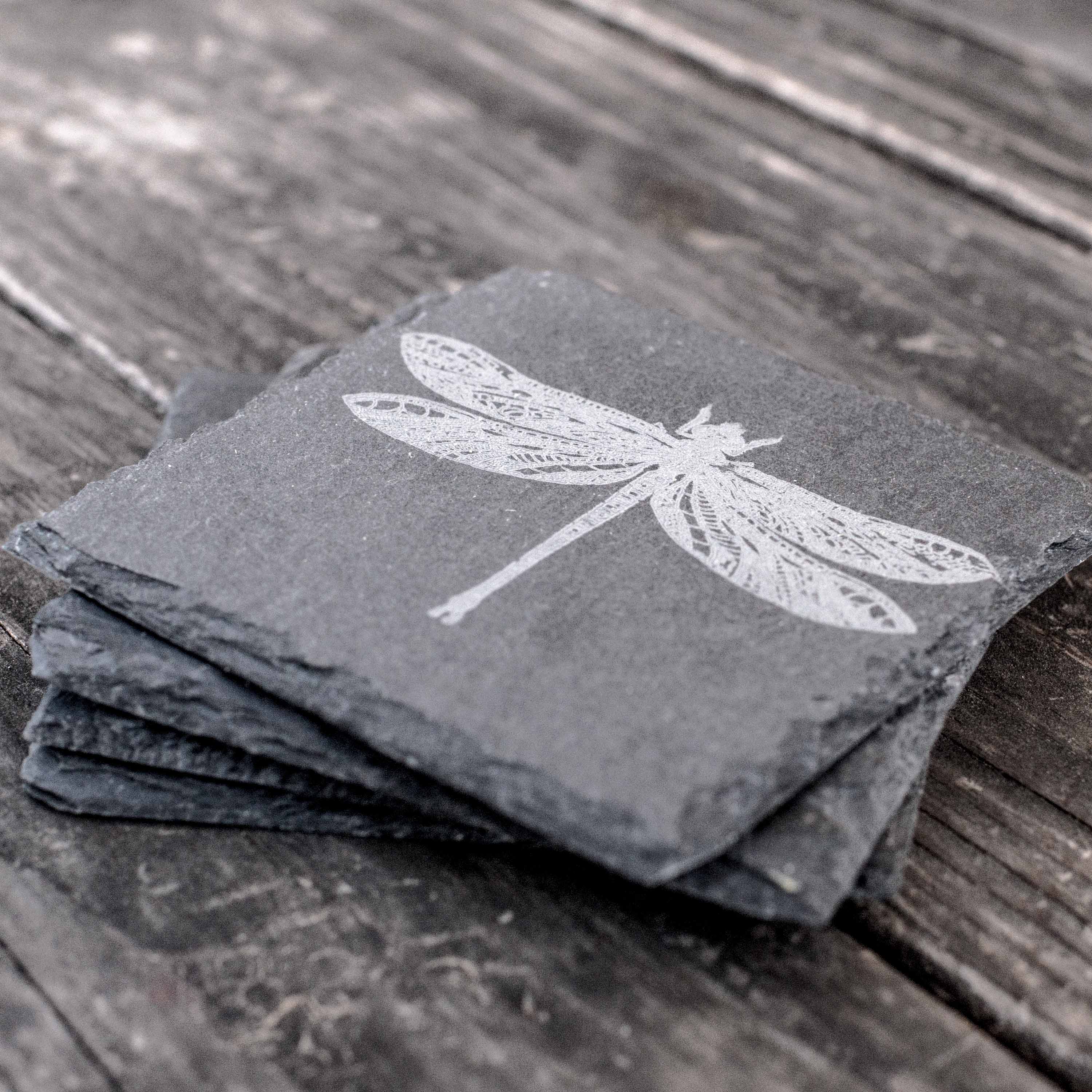 Coaster - Slate - Dragon Fly - SET OF 2