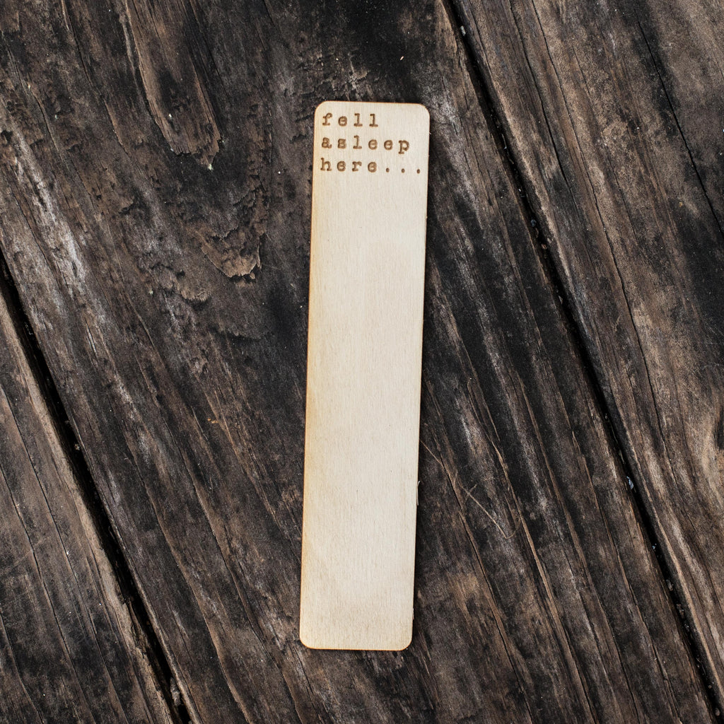 Bookmark - Personalized - Fell asleep here