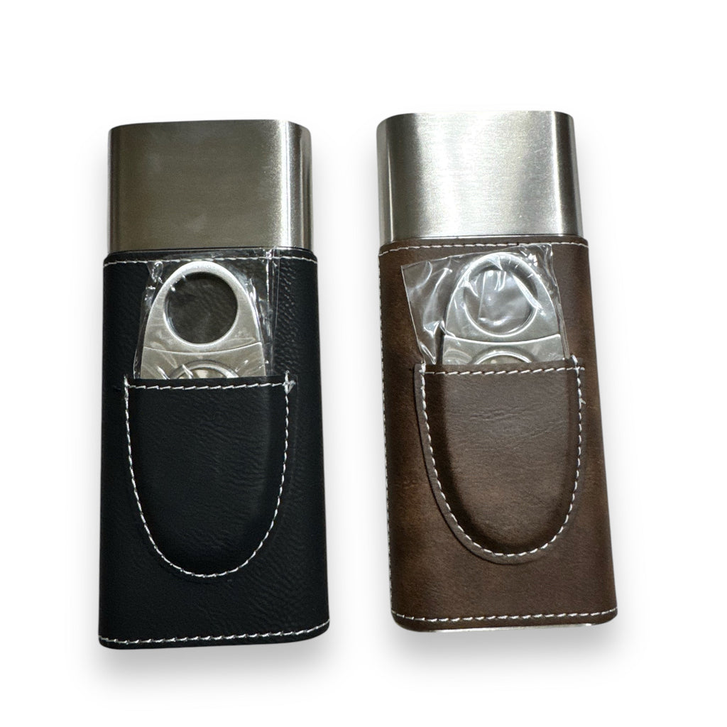 Cigar Case with Cutter - Father Grandpa Hero - Leather