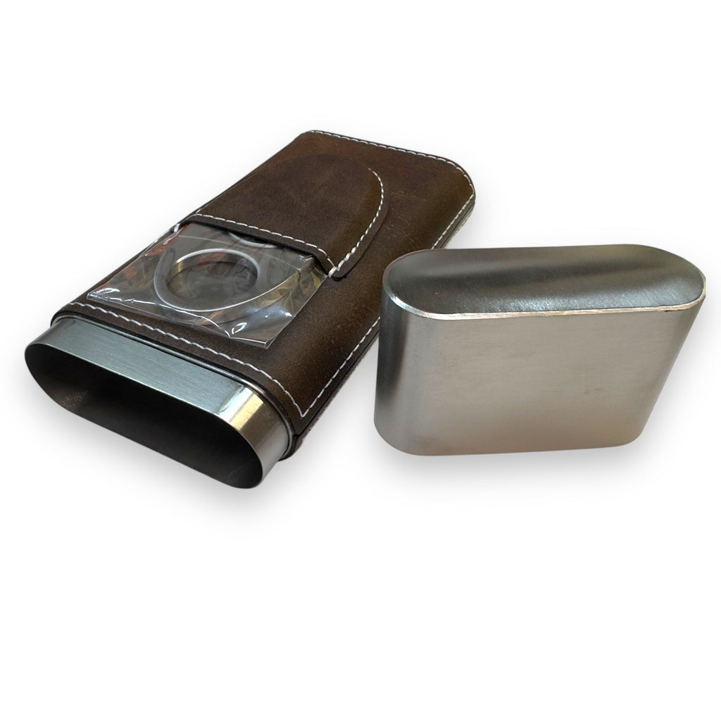 Cigar Case with Cutter - Aphrodite Goddess of Love - Leather