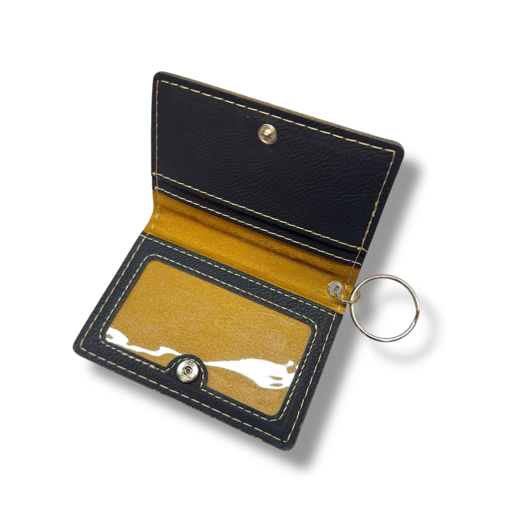 Keychain ID Holder Wallet - Worlds Best Mom Leather