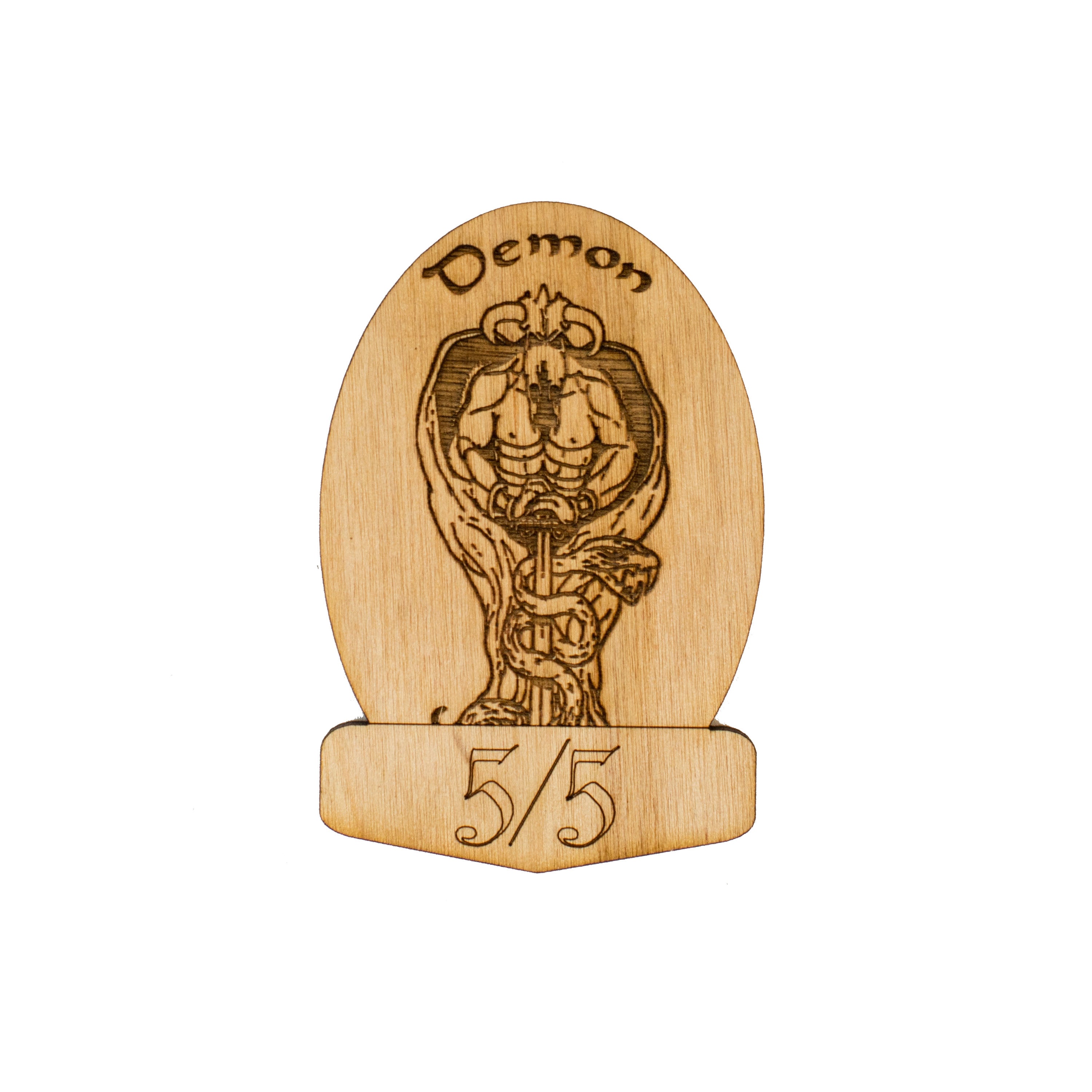 6 Demon Game Tokens 2"x3"