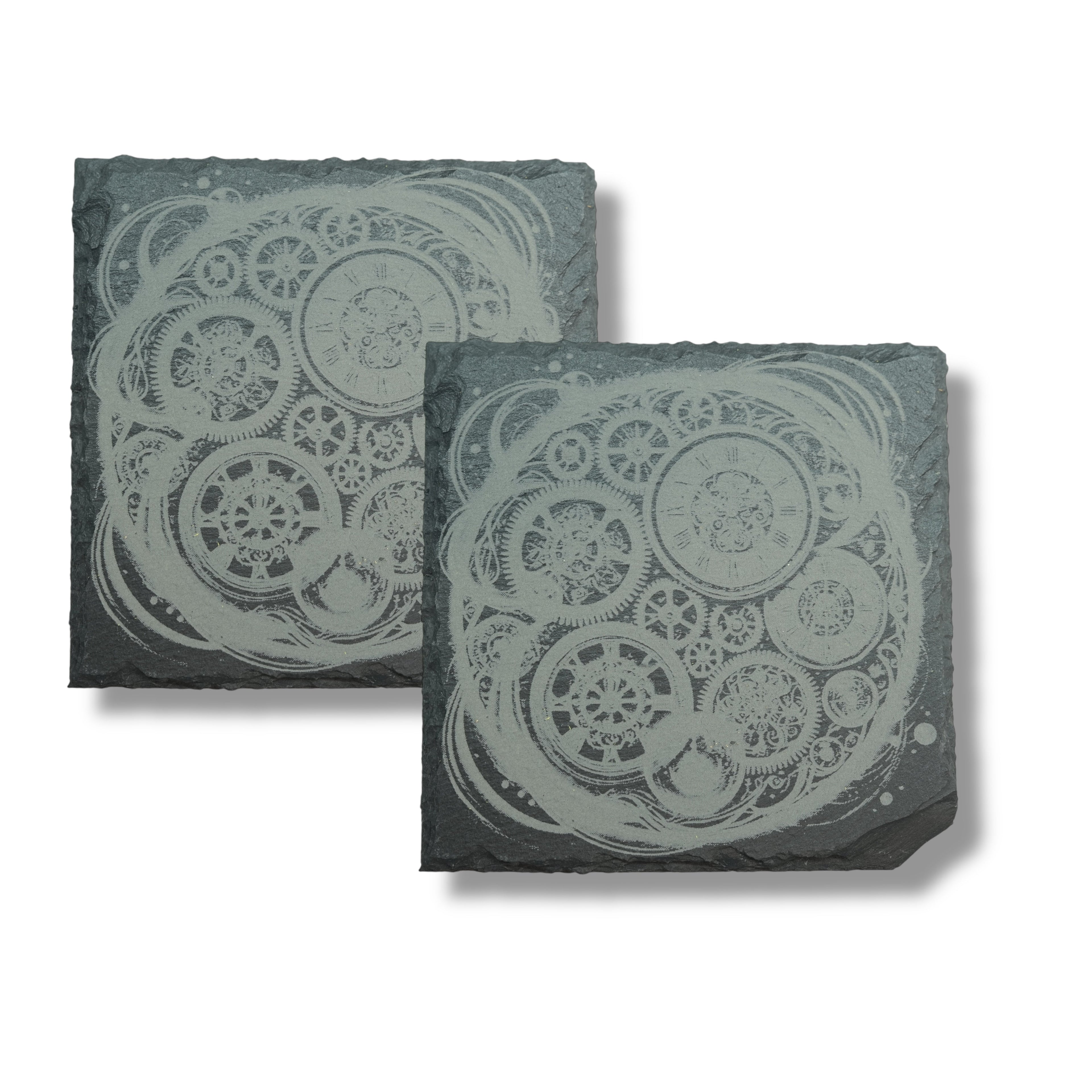 Coaster - Slate - Arcane Timepiece - SET OF 2