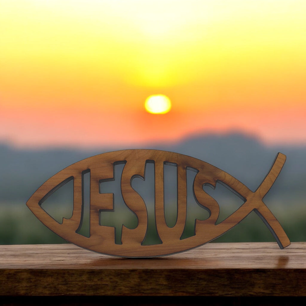 Jesus Fish - Cedar Ornament