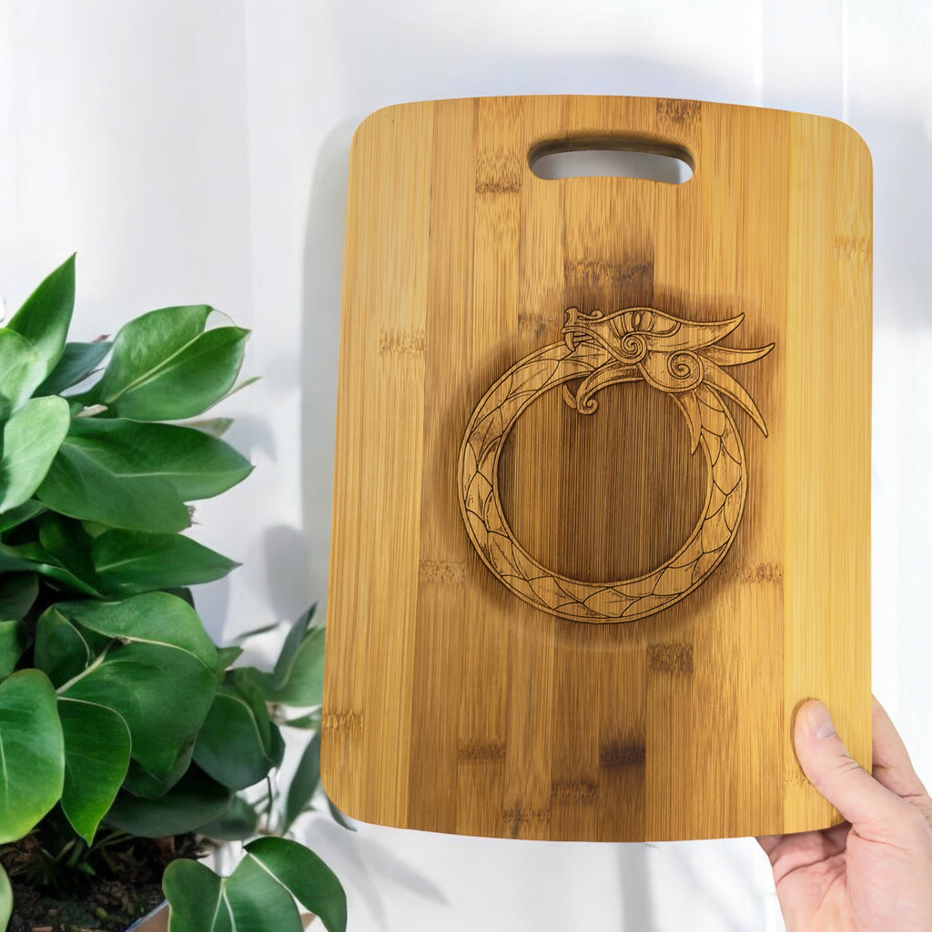 Celtic Dragon - Cutting Board 14''x9.5''x.5'' Bamboo